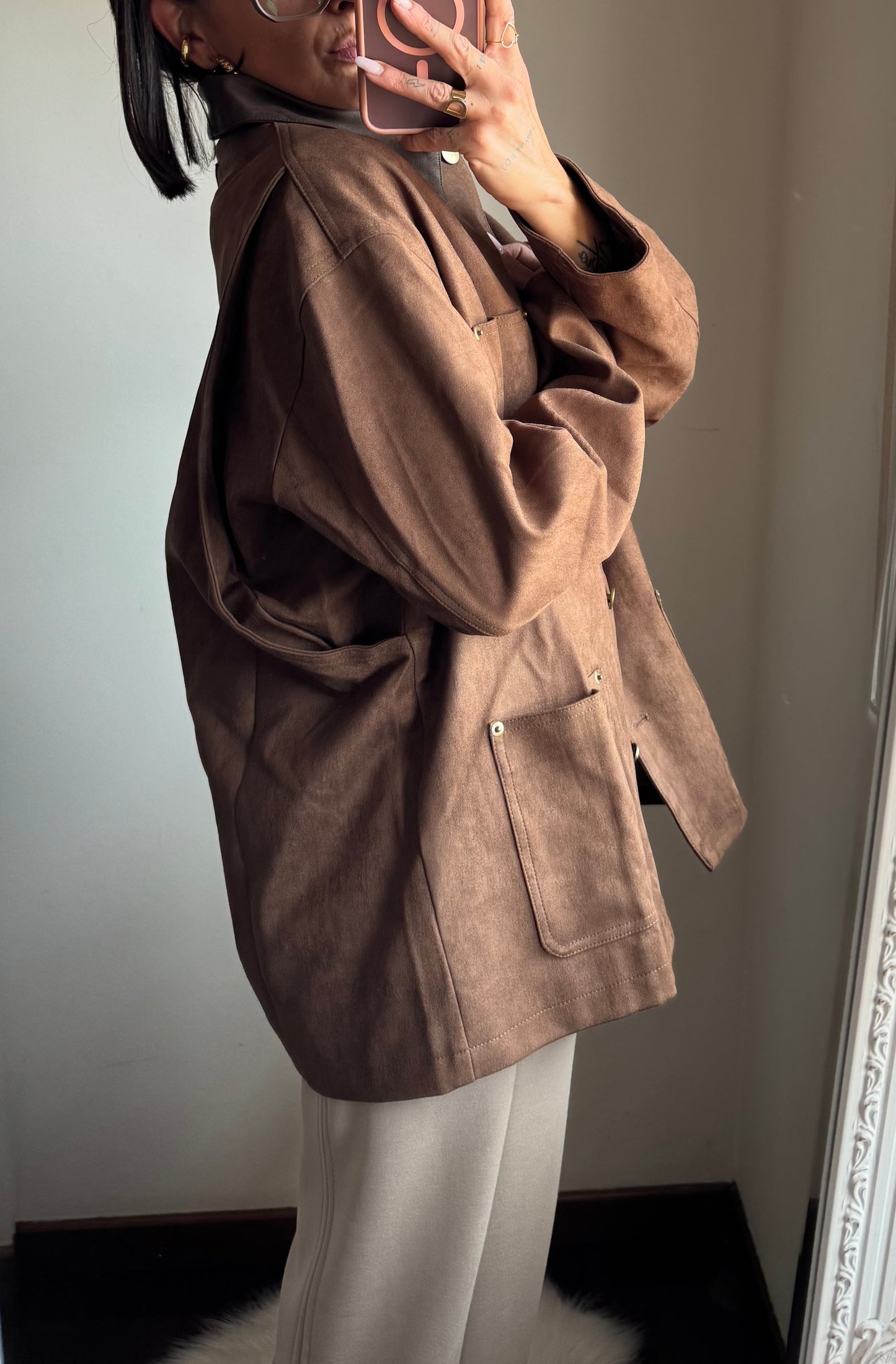 Giacca in suede