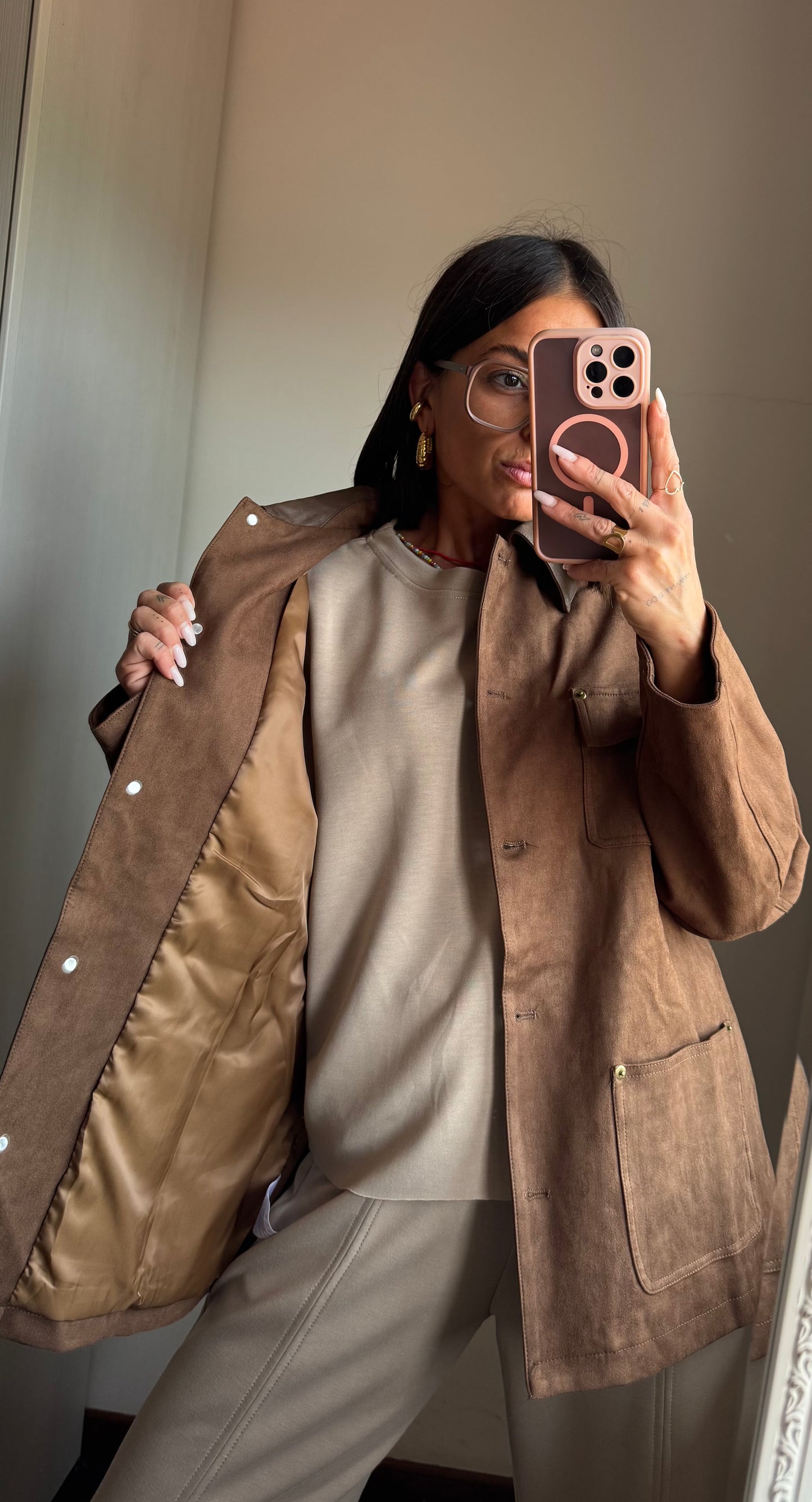 Giacca in suede