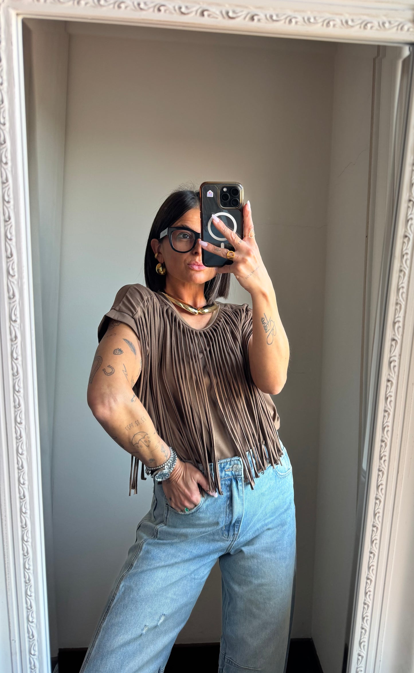 T-shirt frange