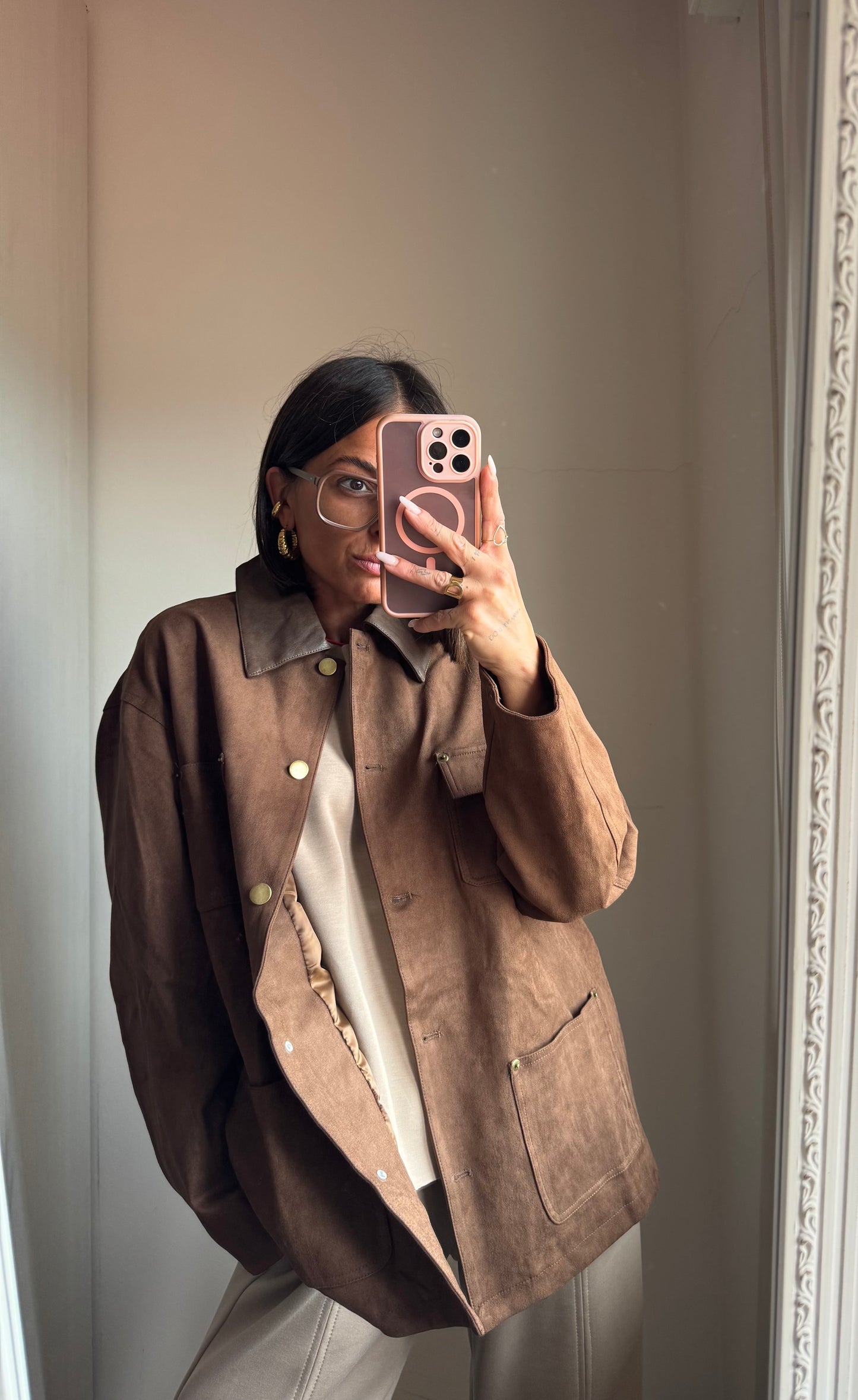 Giacca in suede