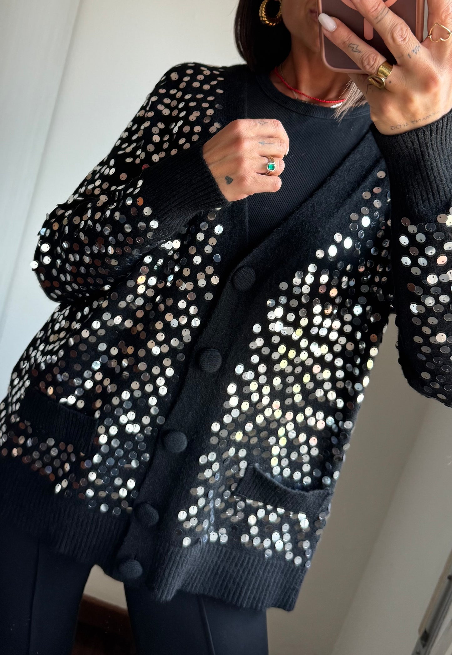 Cardigan paillettes