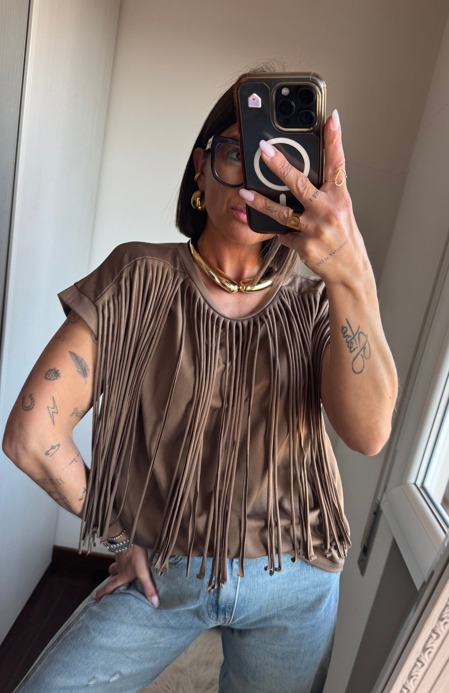 T-shirt frange