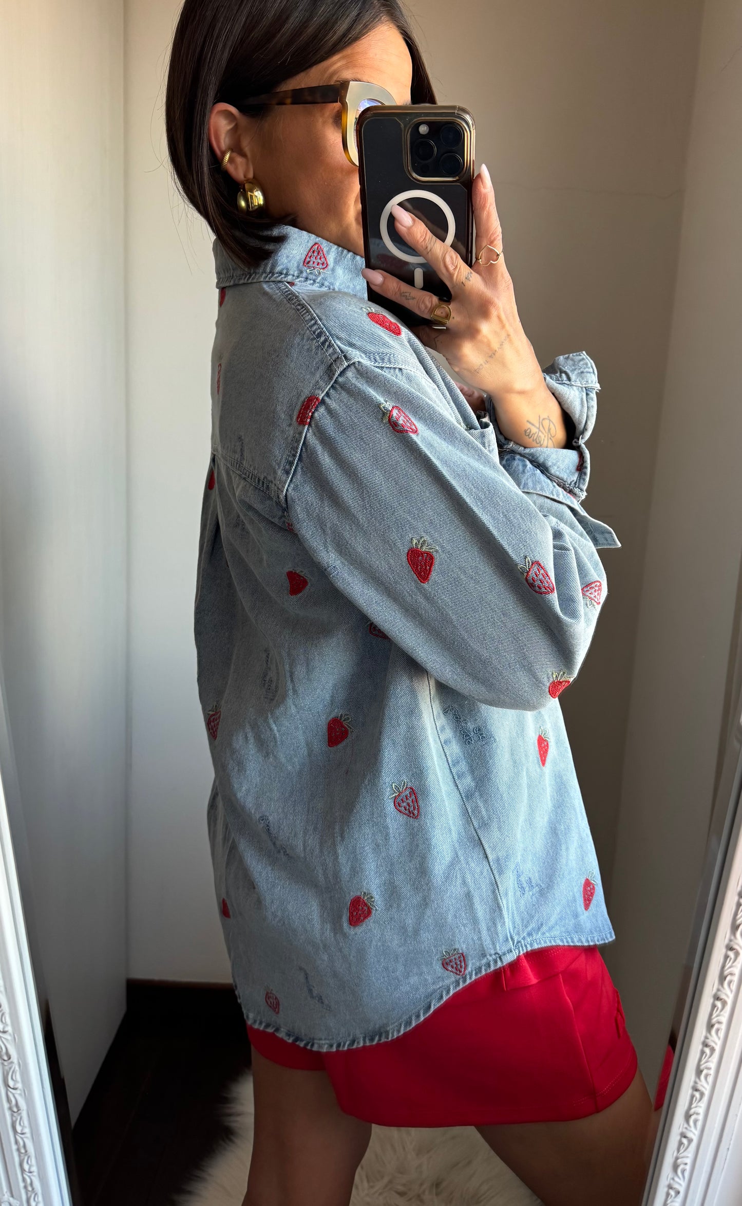 Giacca a camicia strawberries