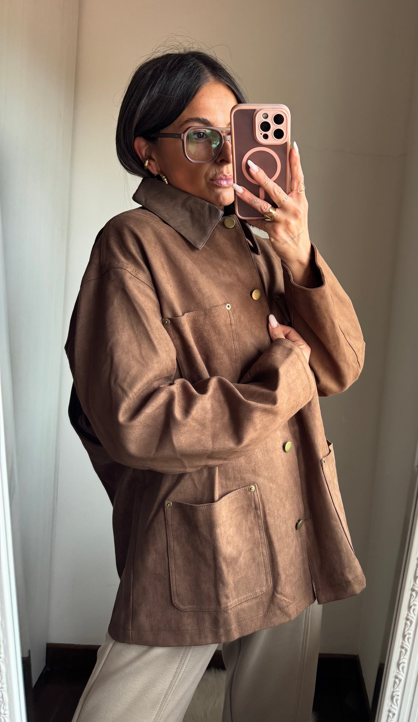 Giacca in suede