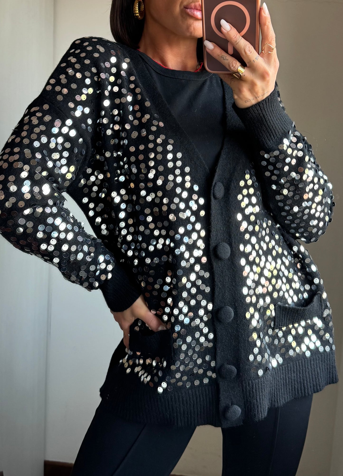 Cardigan paillettes