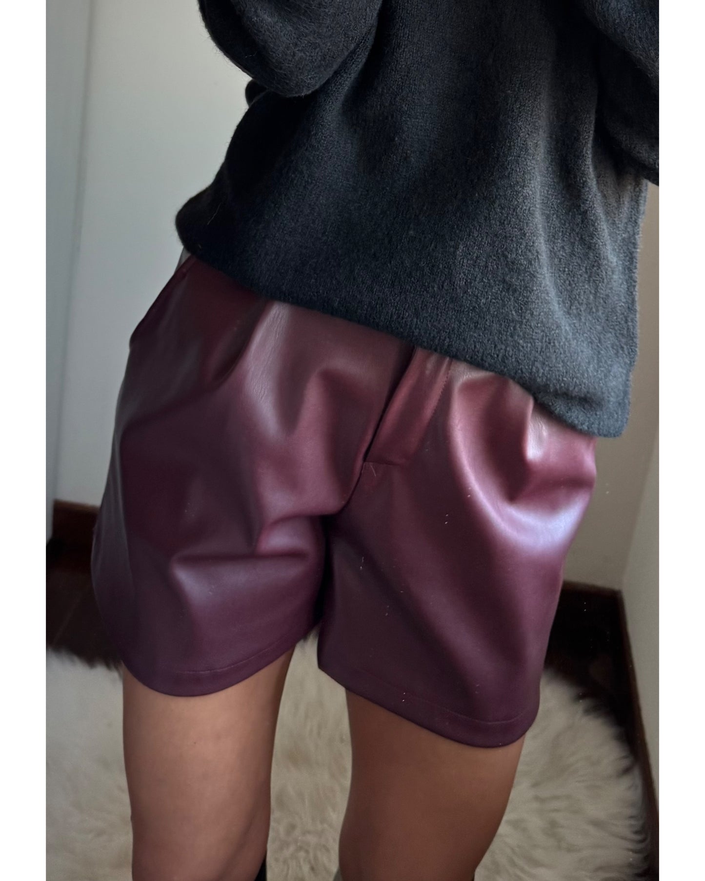 Shorts ecopelle