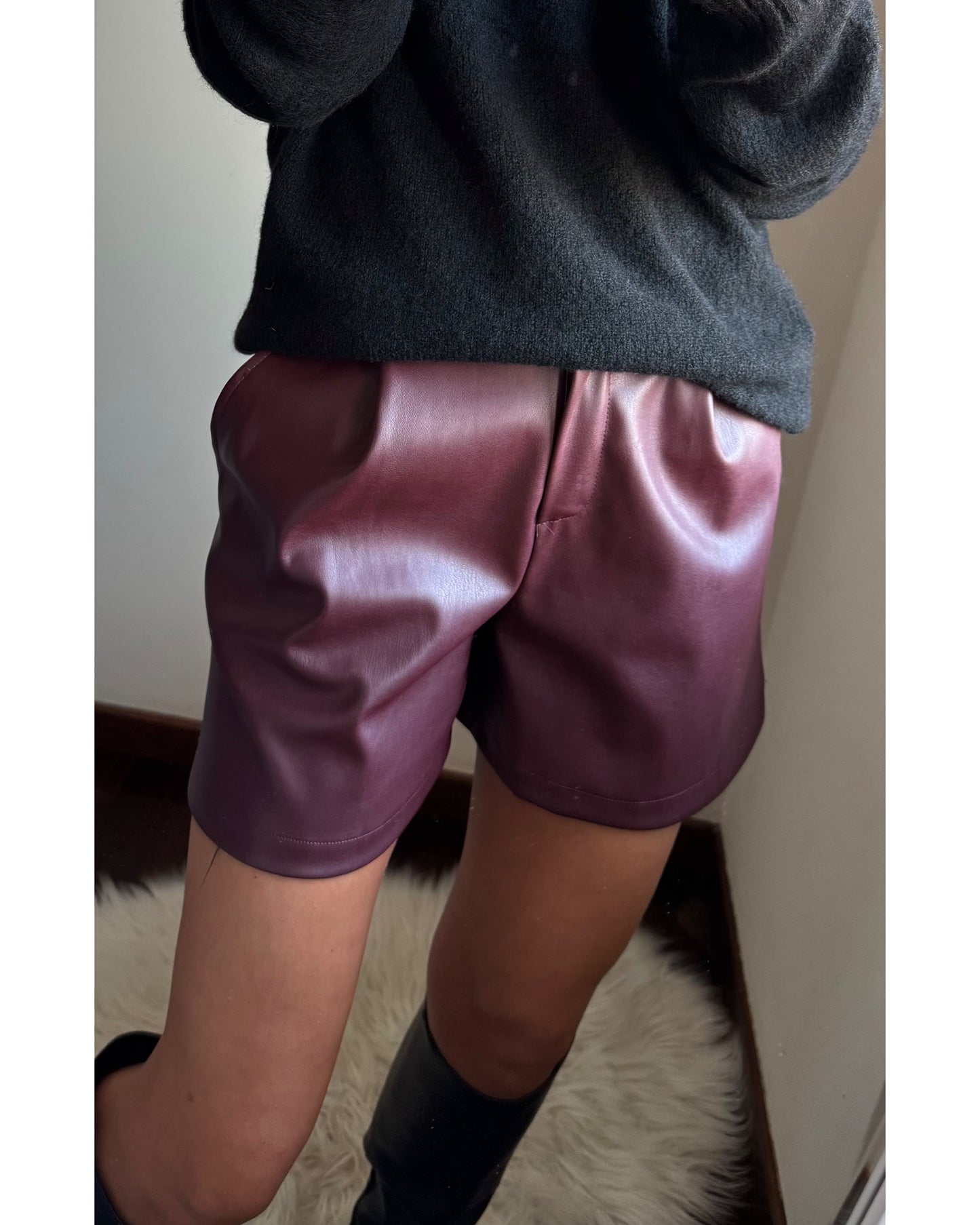 Shorts ecopelle