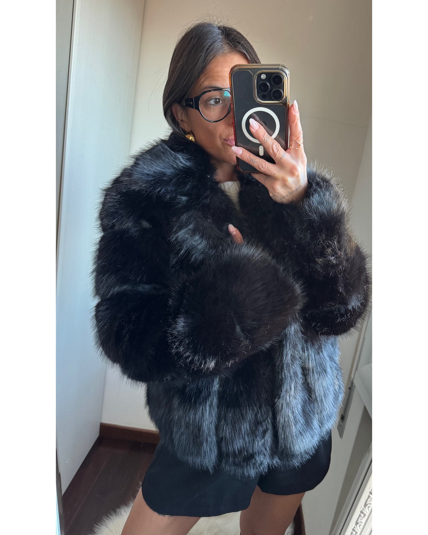 Giacca in eco pelliccia