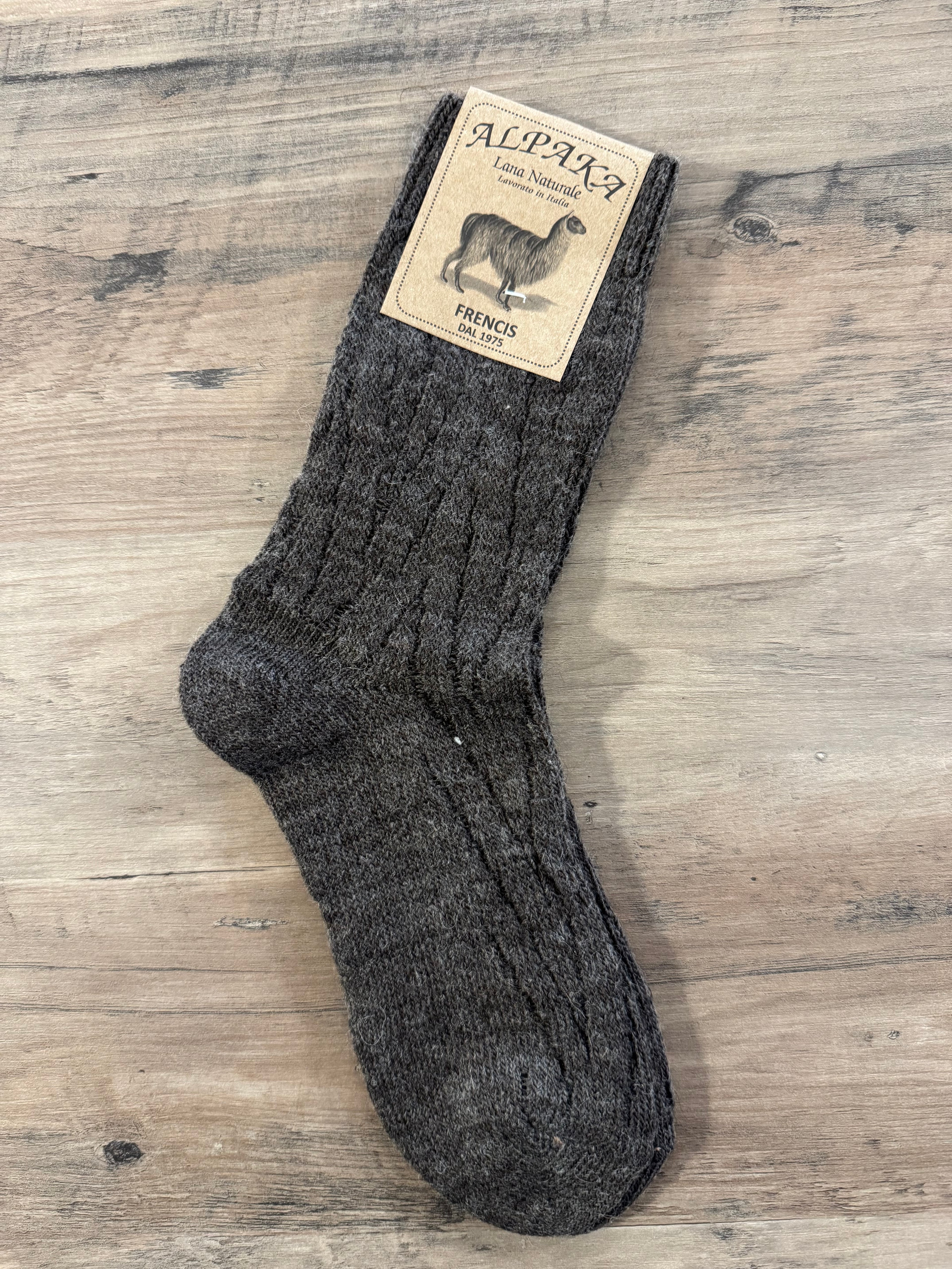Calzino alpaka intrecciato