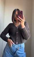 Cardigan basic cotone