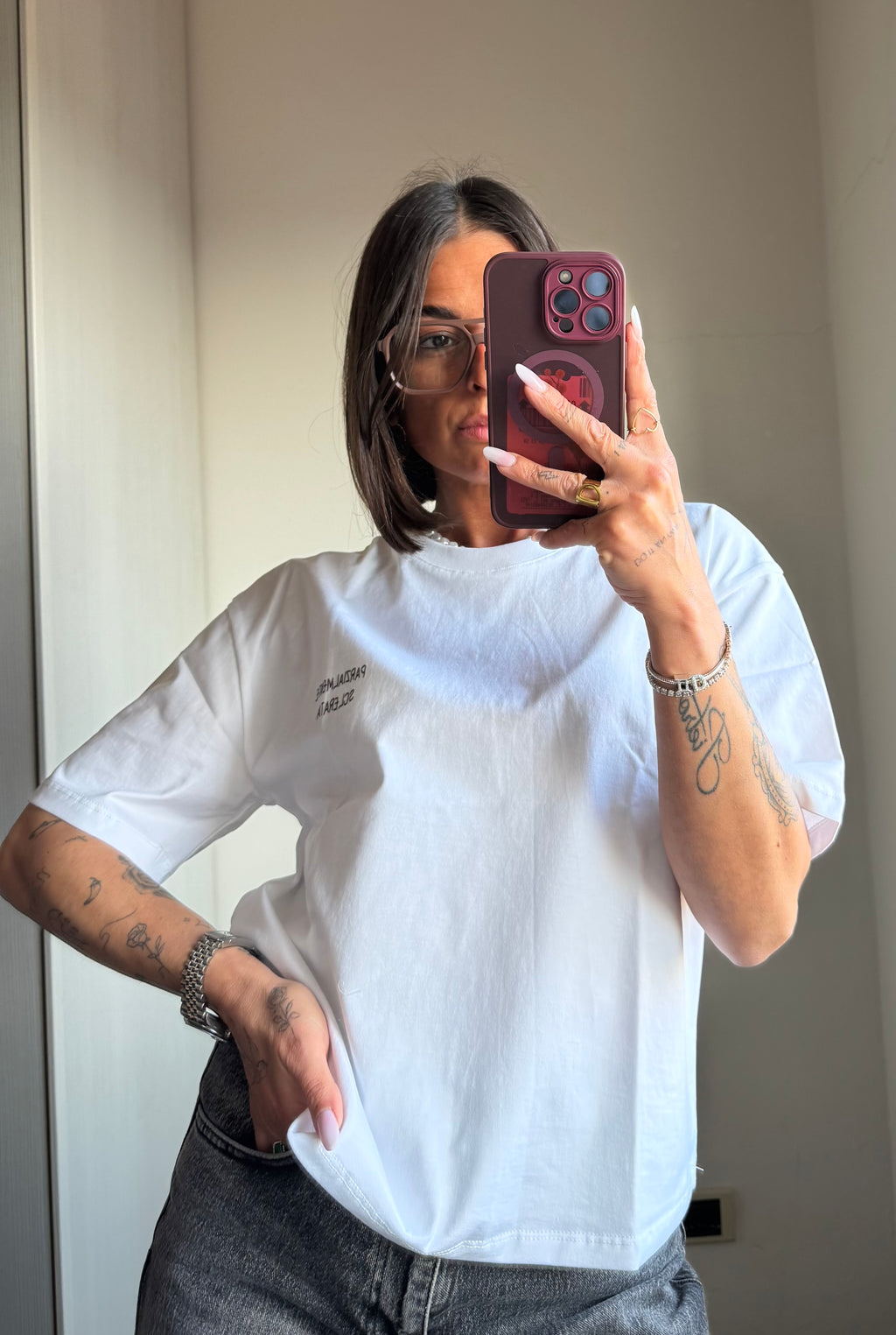 T-shirt PARZIALMENTE SCLERATA