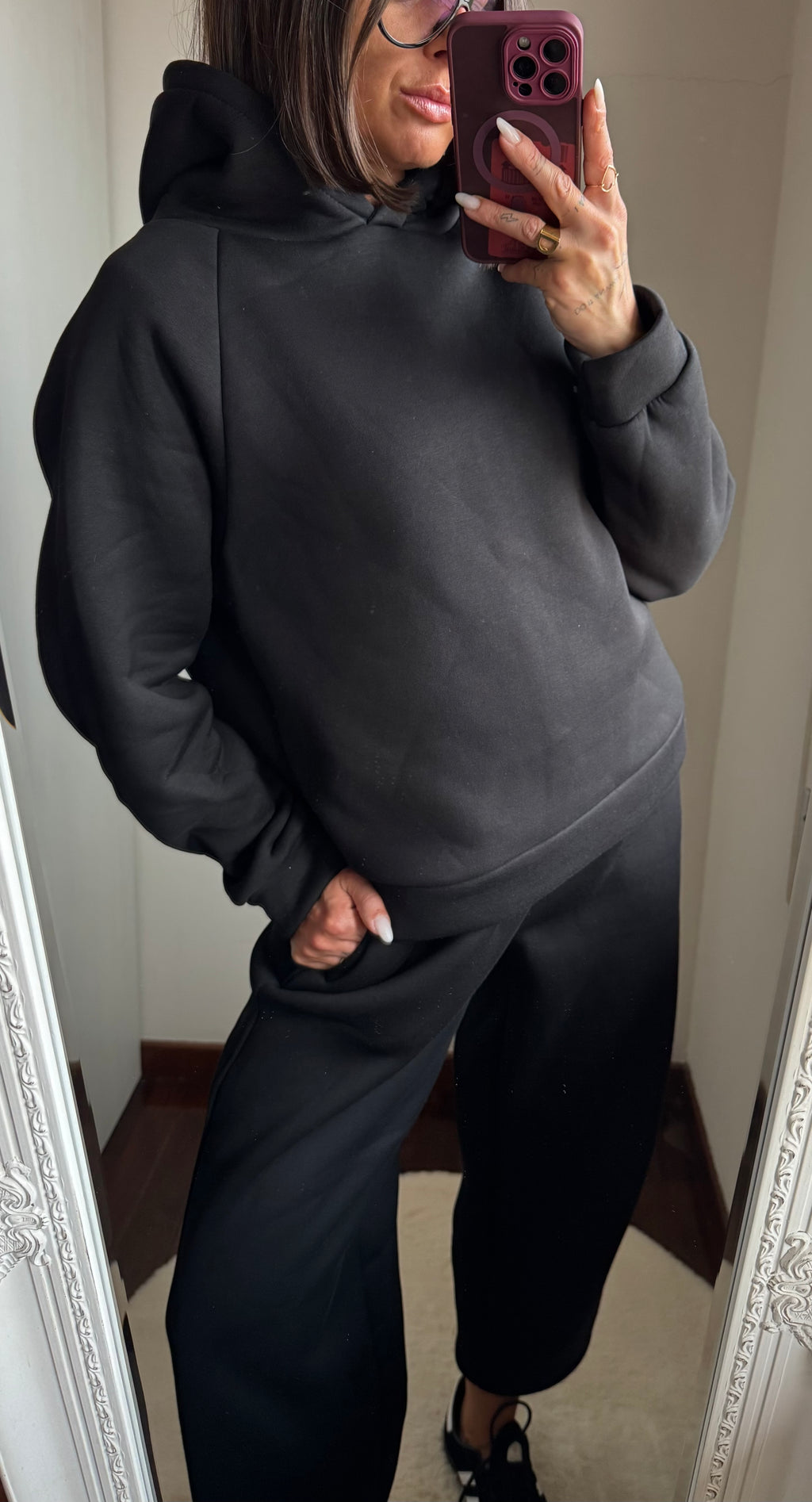 Coordinato tuta felpato