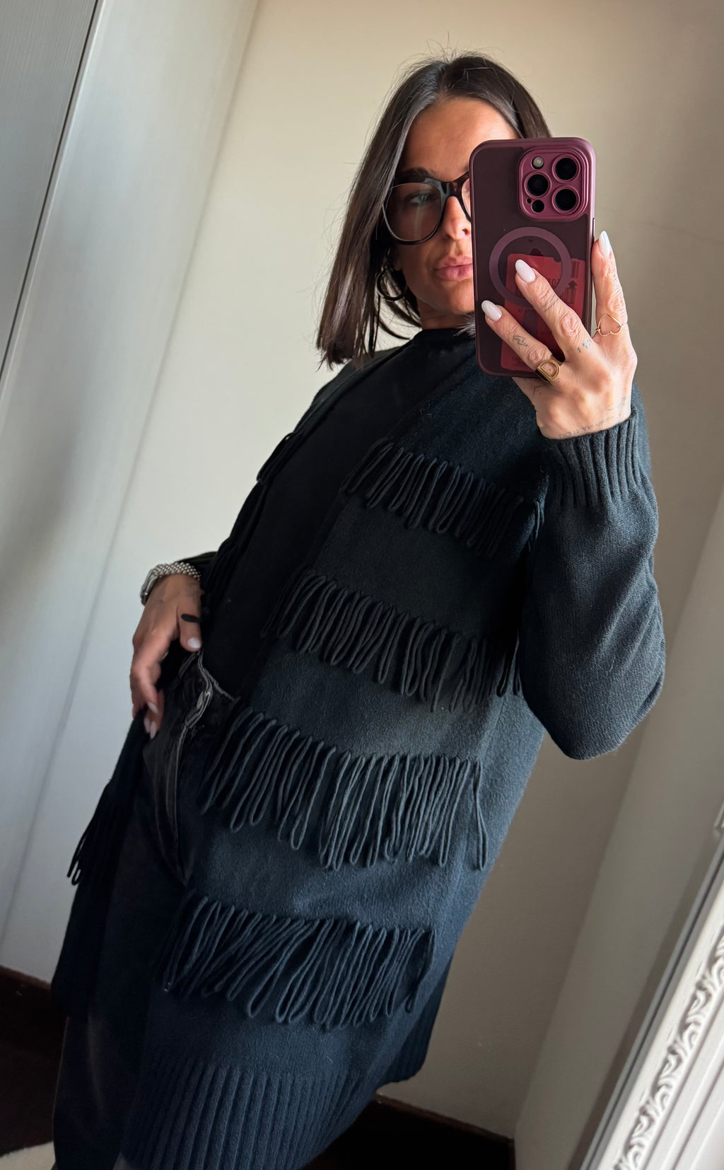 Cardigan frange