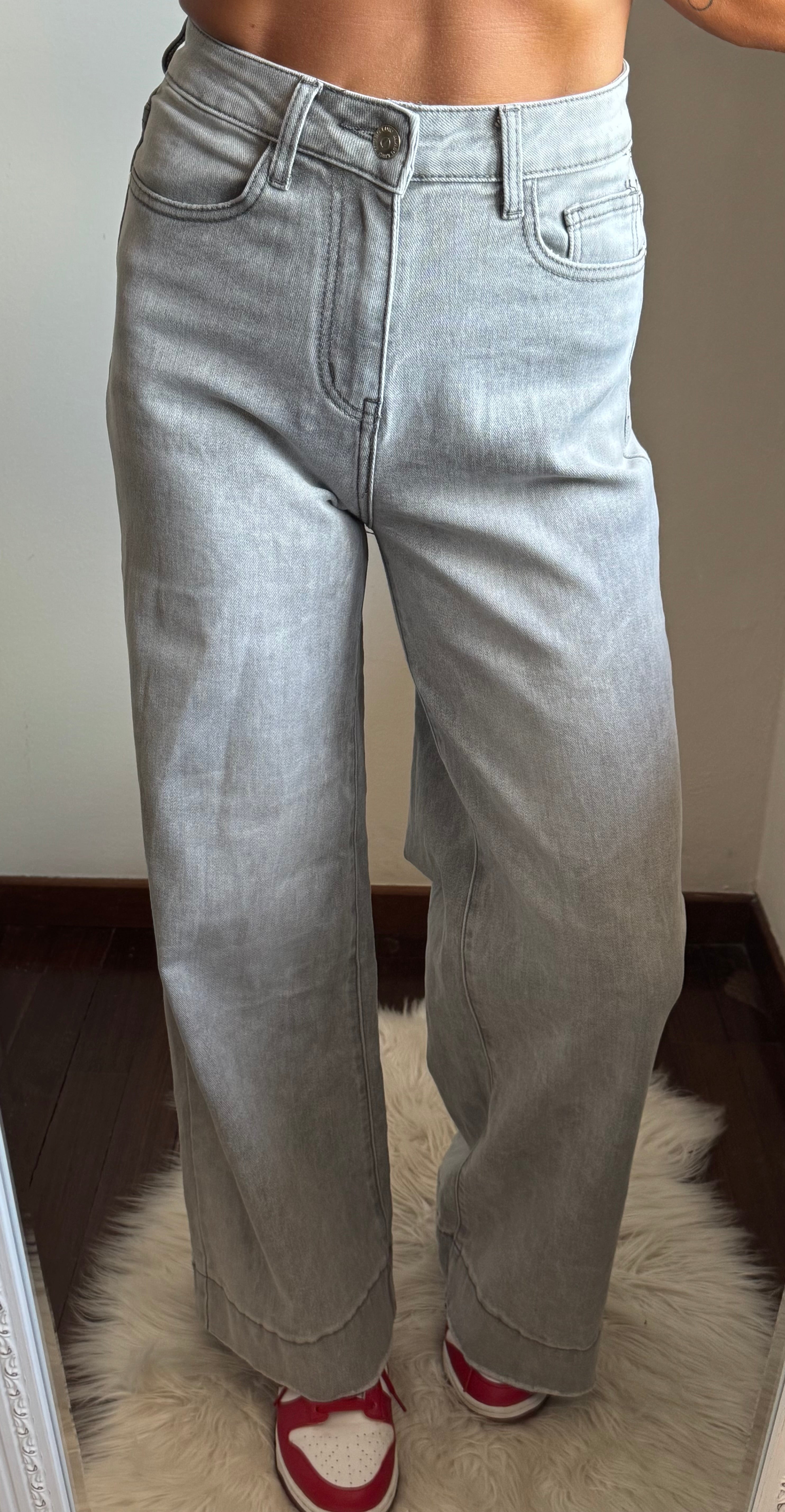 Jeans wide leg grey