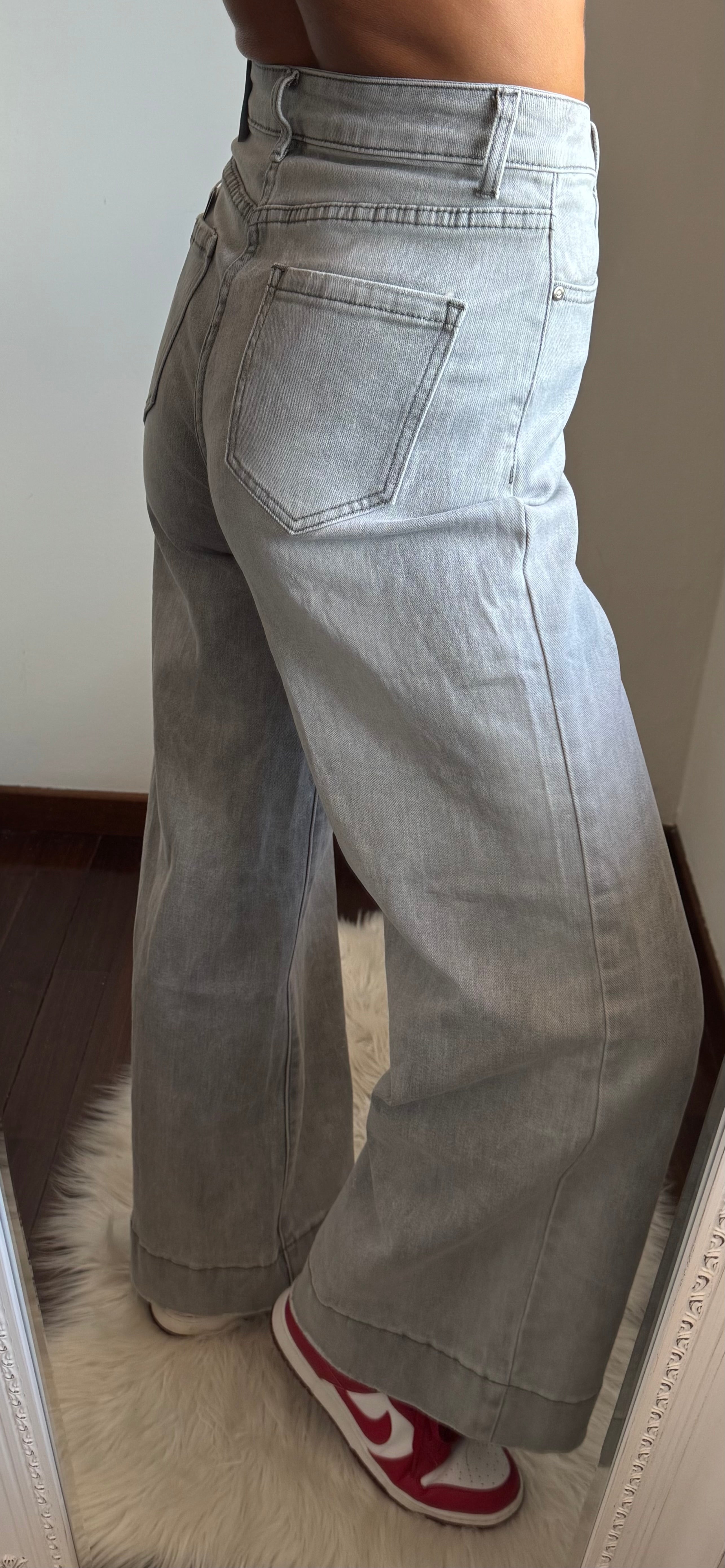 Jeans wide leg grey