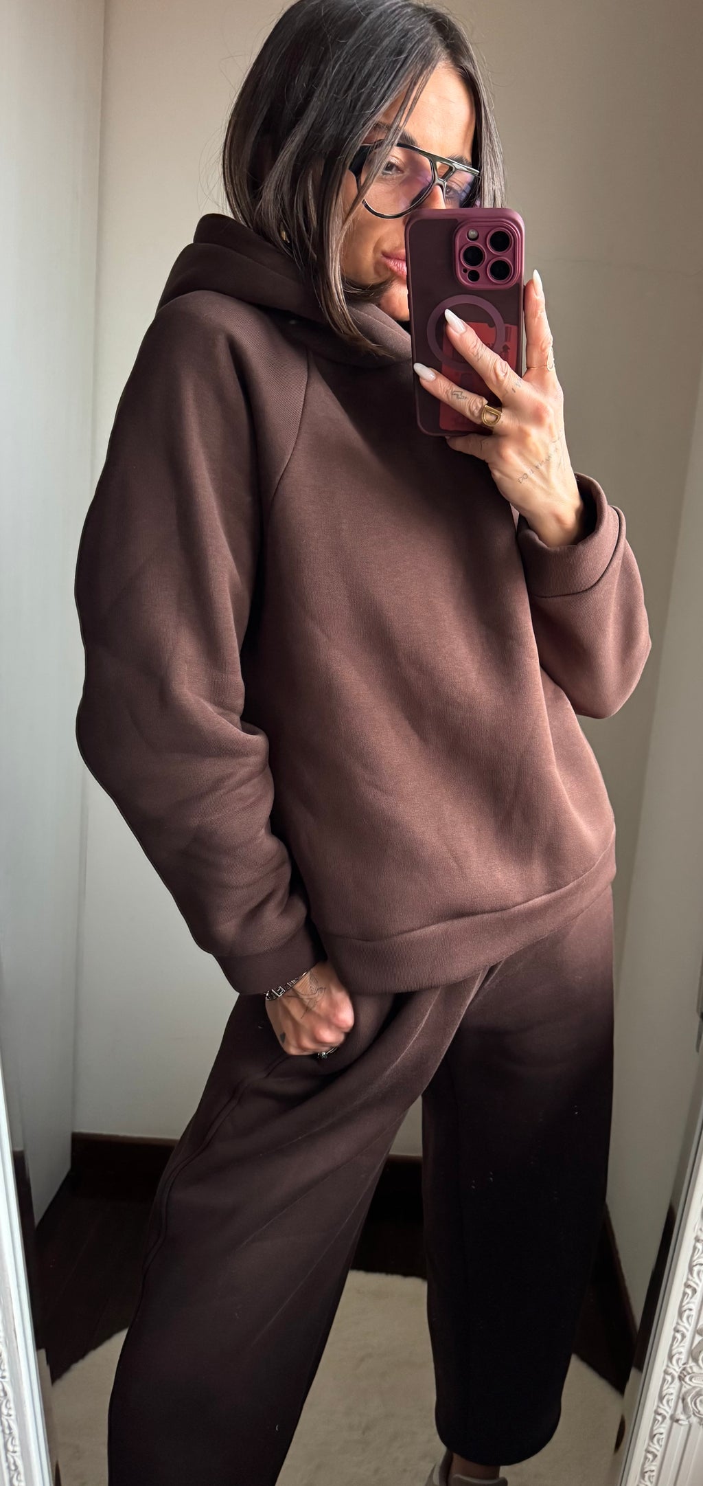 Coordinato tuta felpato