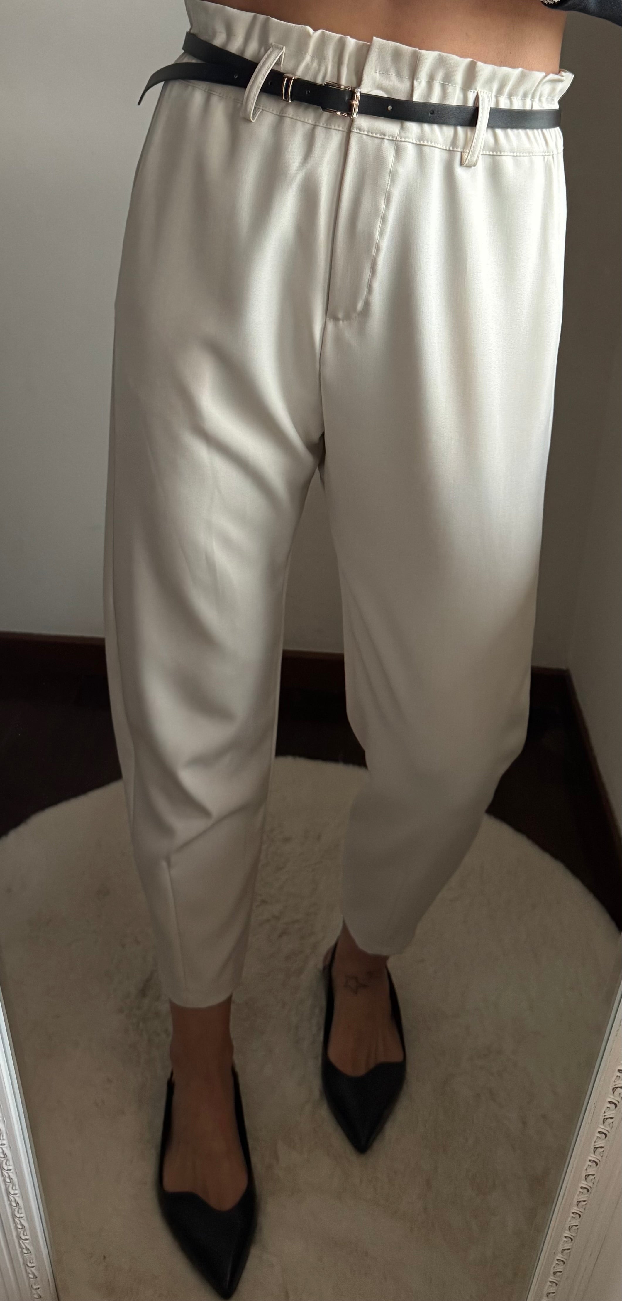 Pantalone a caramella panna Camilla