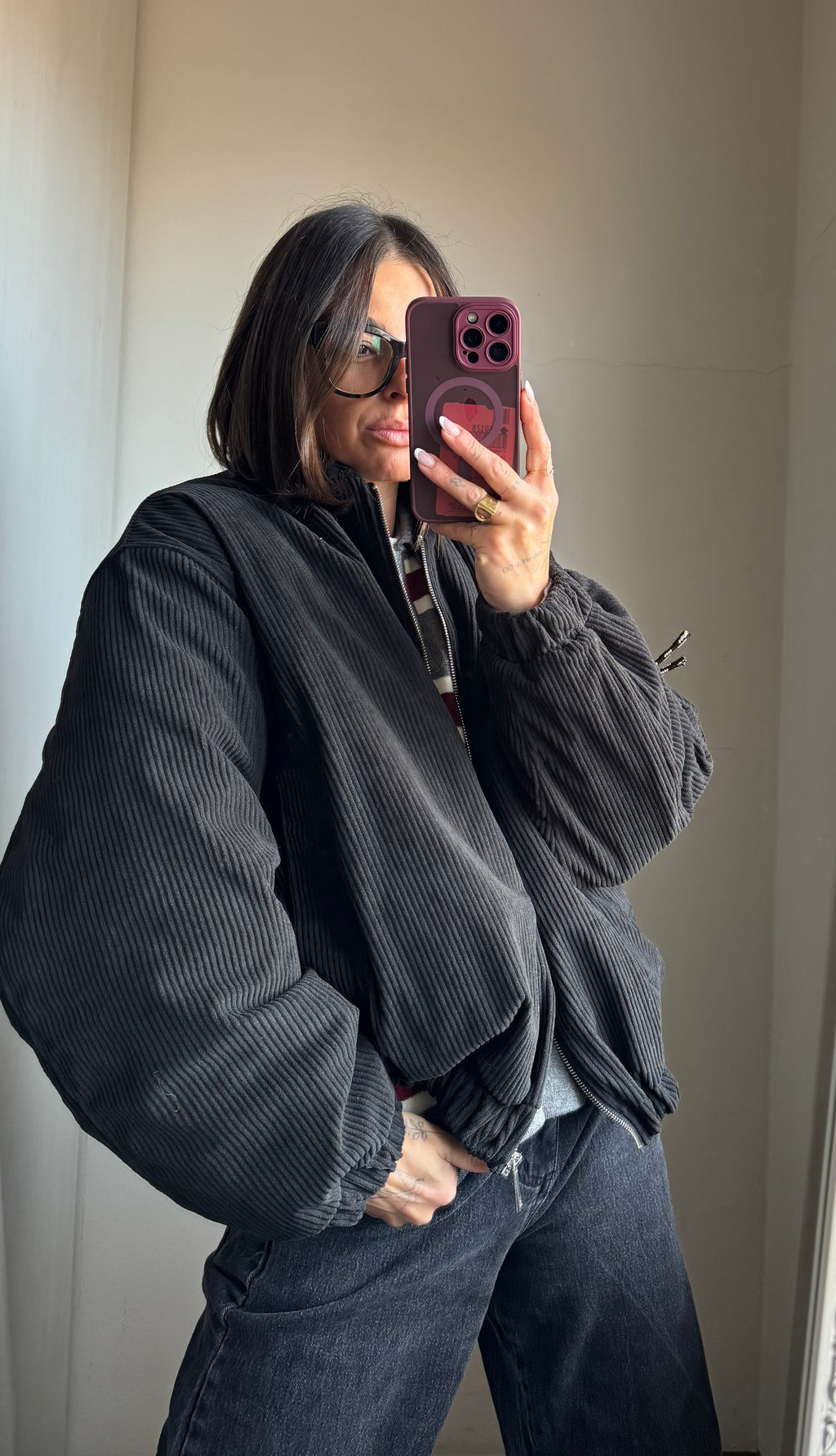 Bomber velluto Lumina