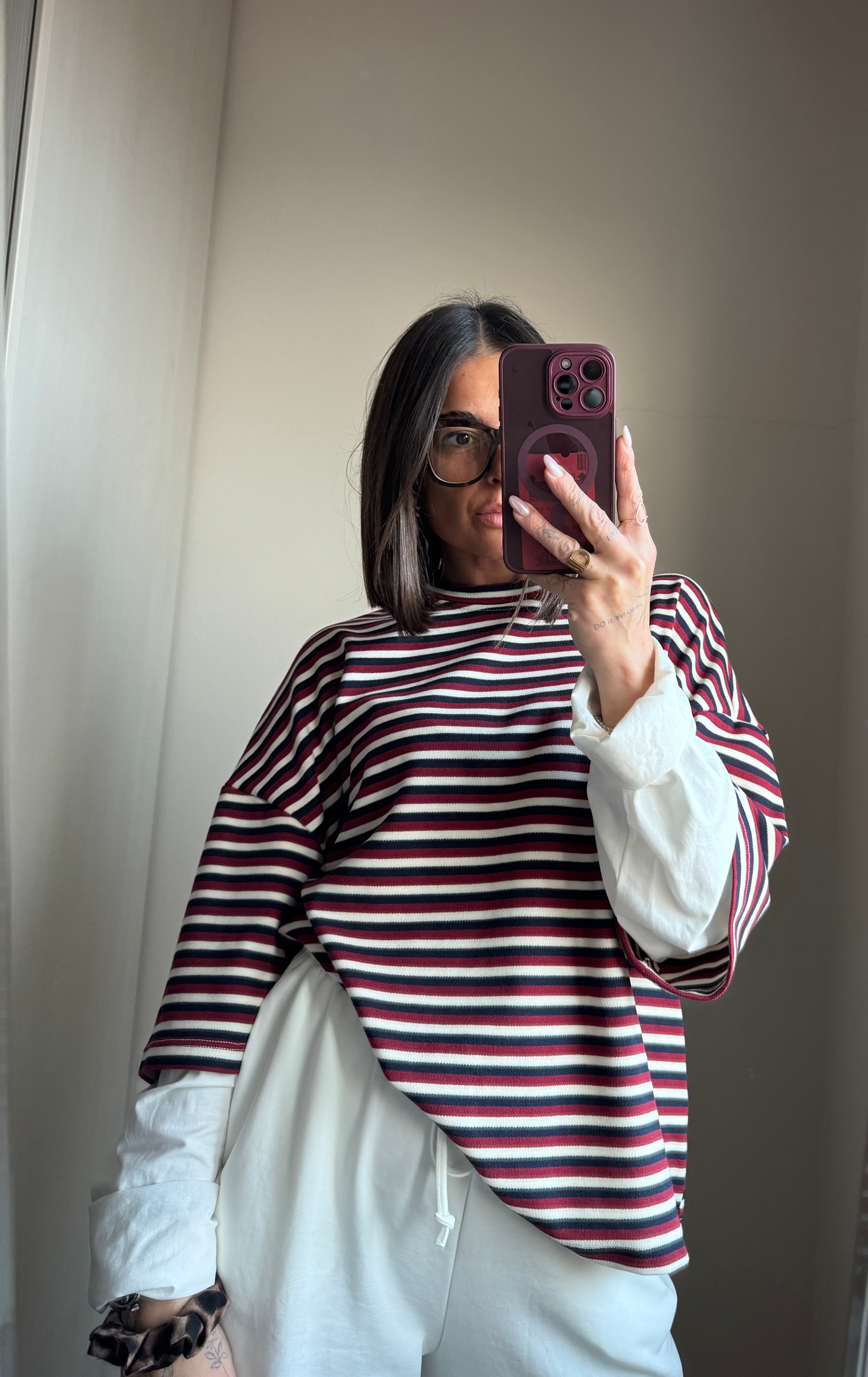 Maglia over con inserti Lumina