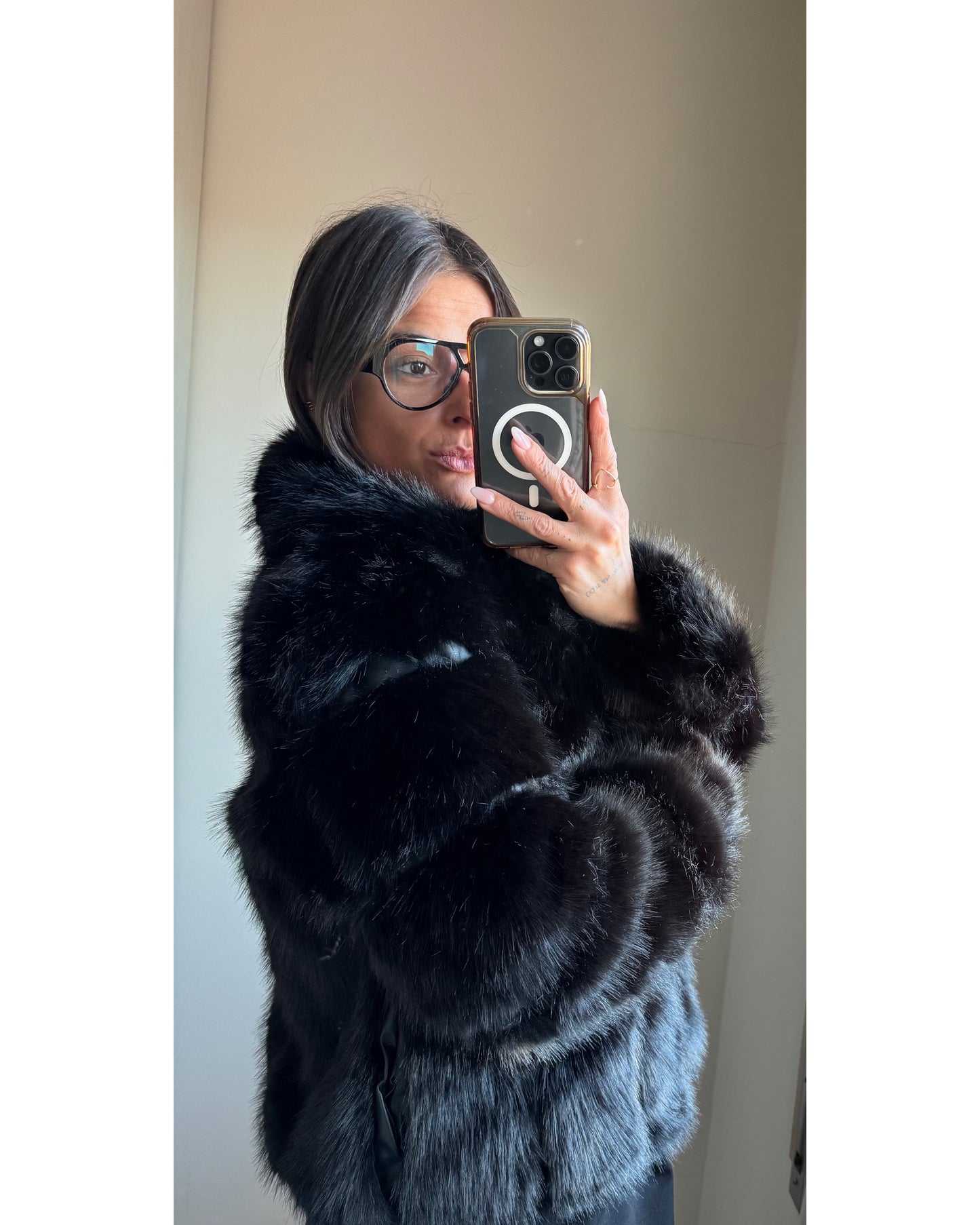 Giacca in eco pelliccia