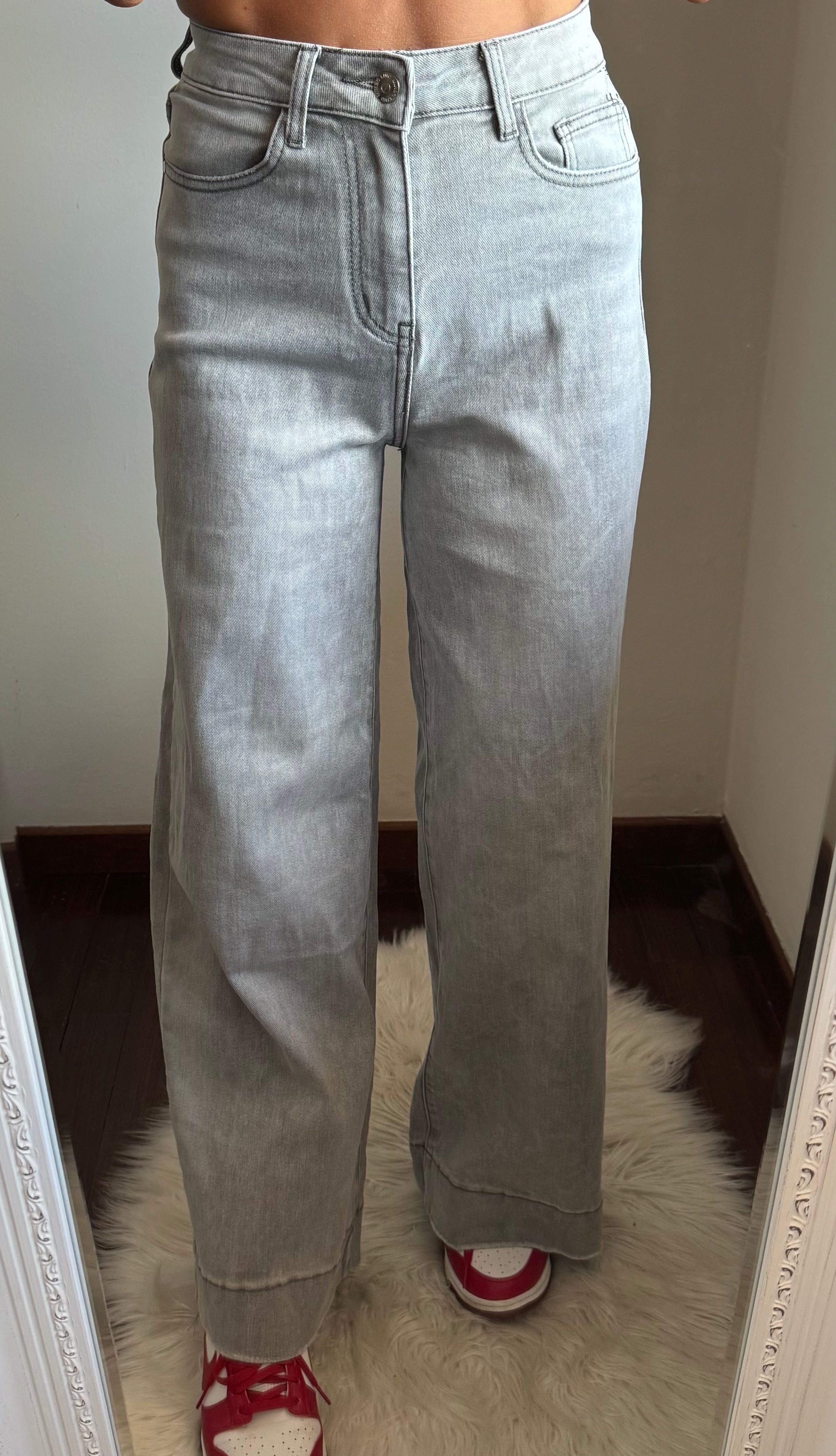 Jeans wide leg grey