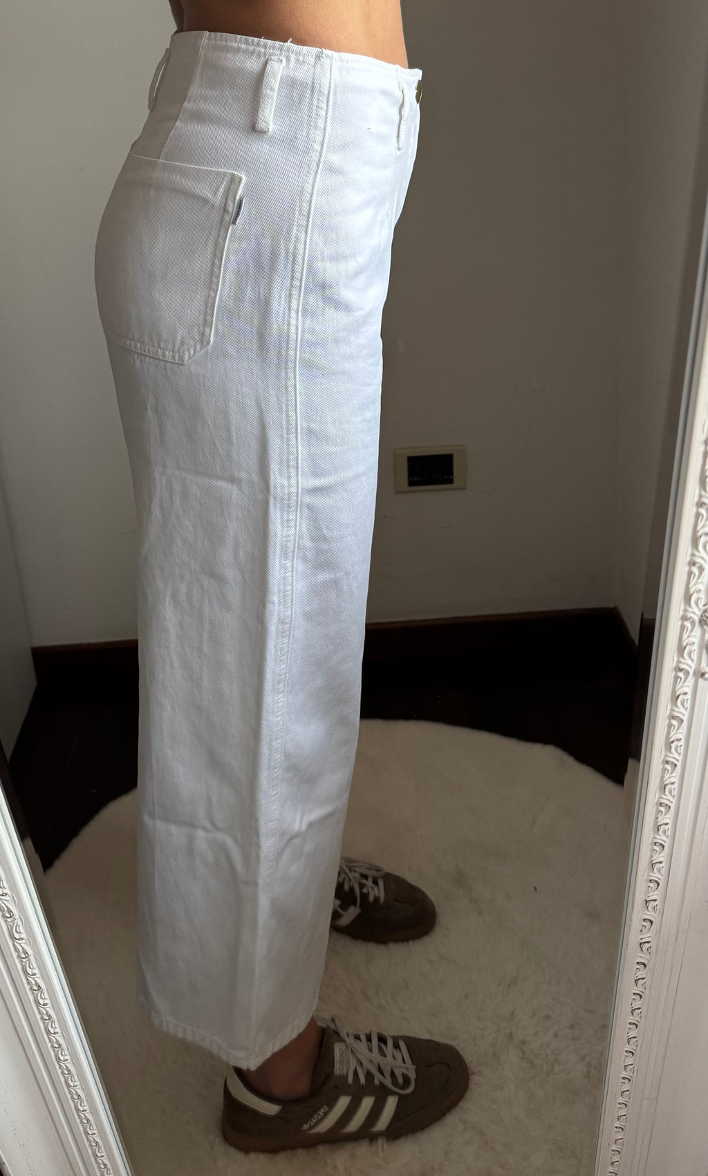 Jeans CROPPED WIDE bianco
