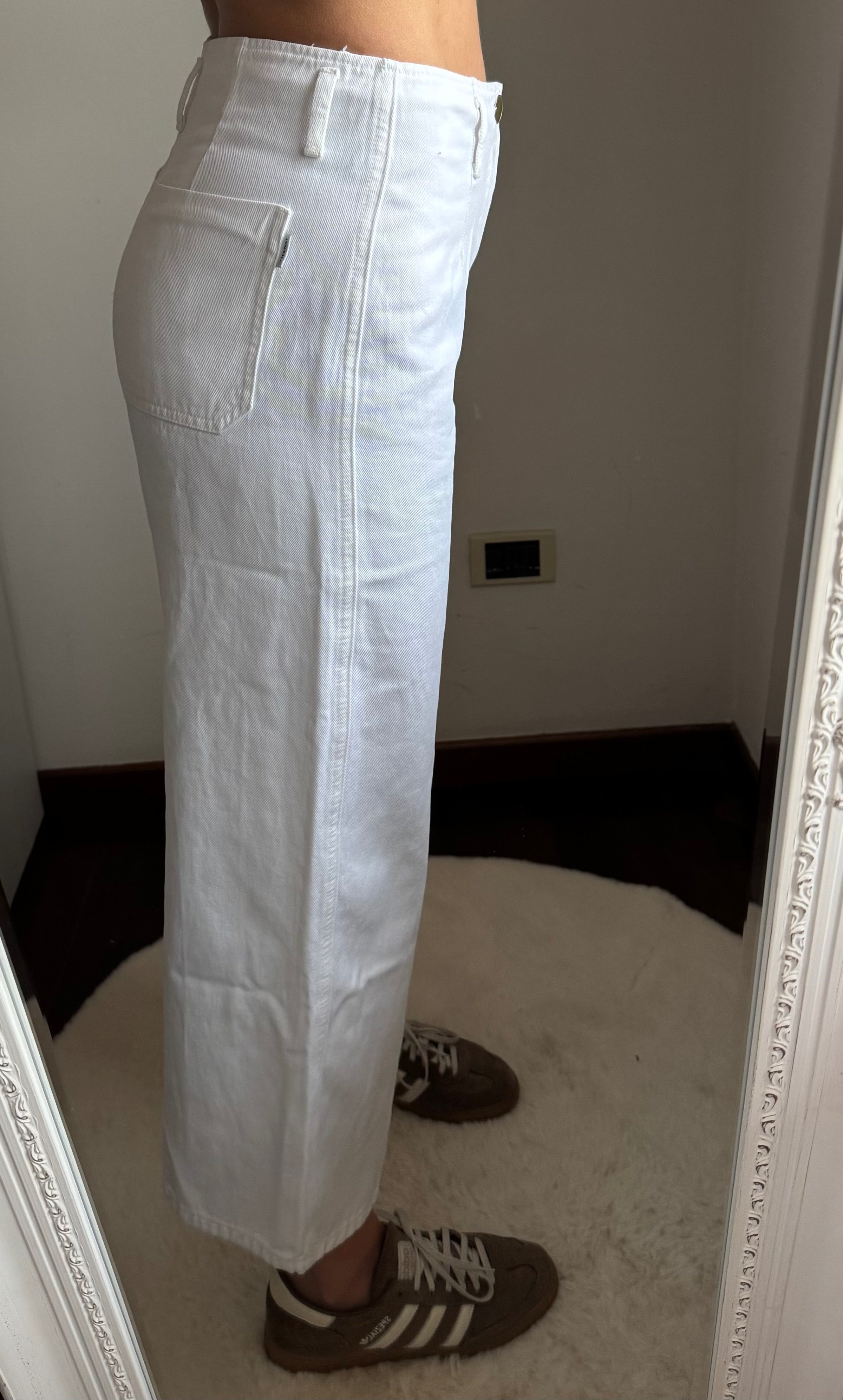 Jeans CROPPED WIDE bianco
