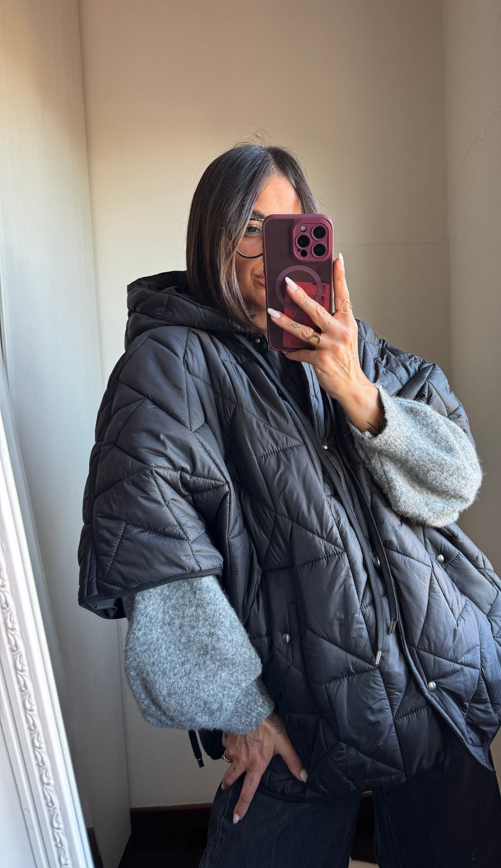 Giacca trapuntata mezza manica