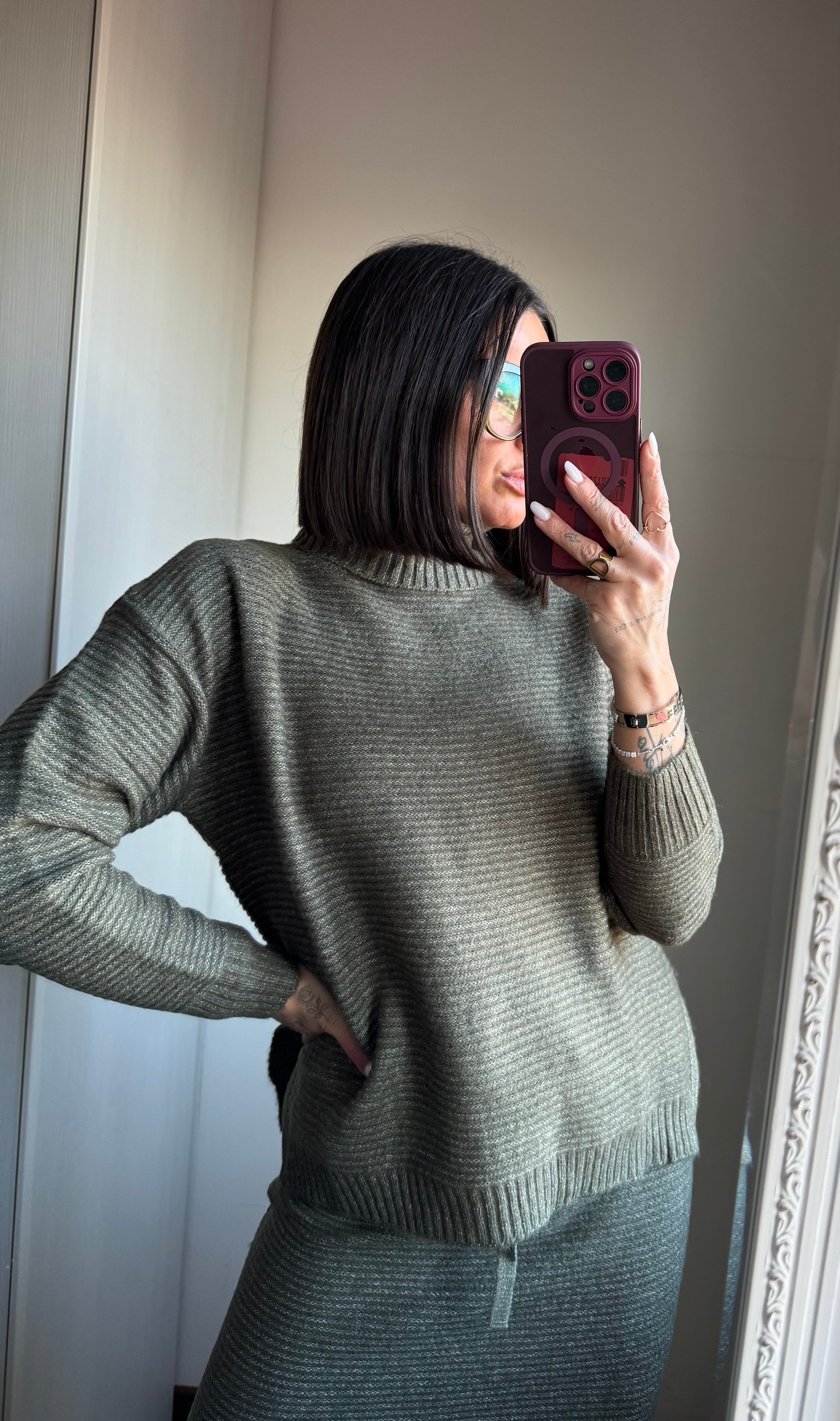 Pullover dolcevita muffin