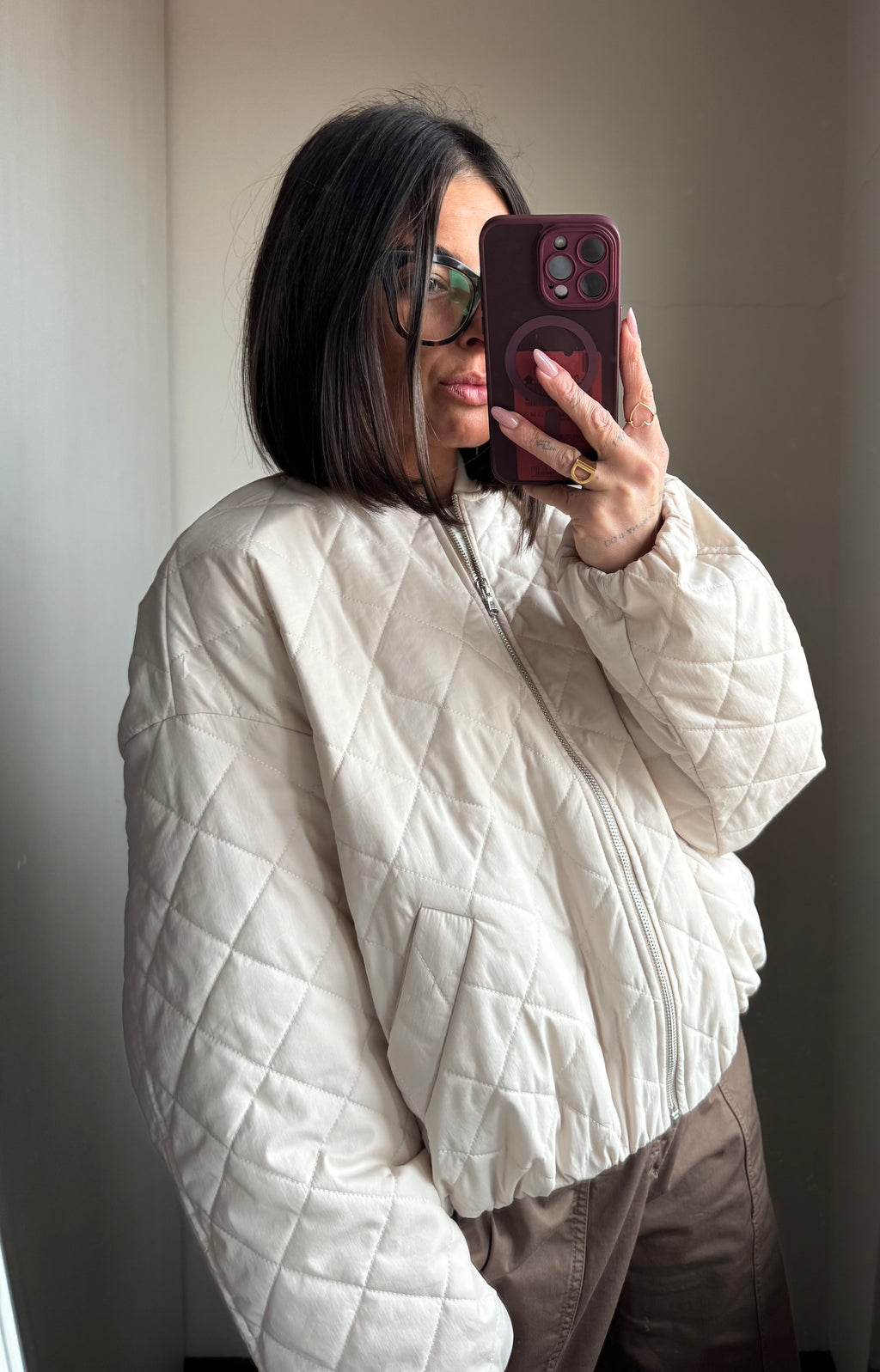 Bomber trapuntato Lumina