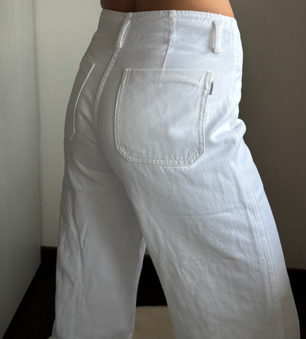 Jeans CROPPED WIDE bianco
