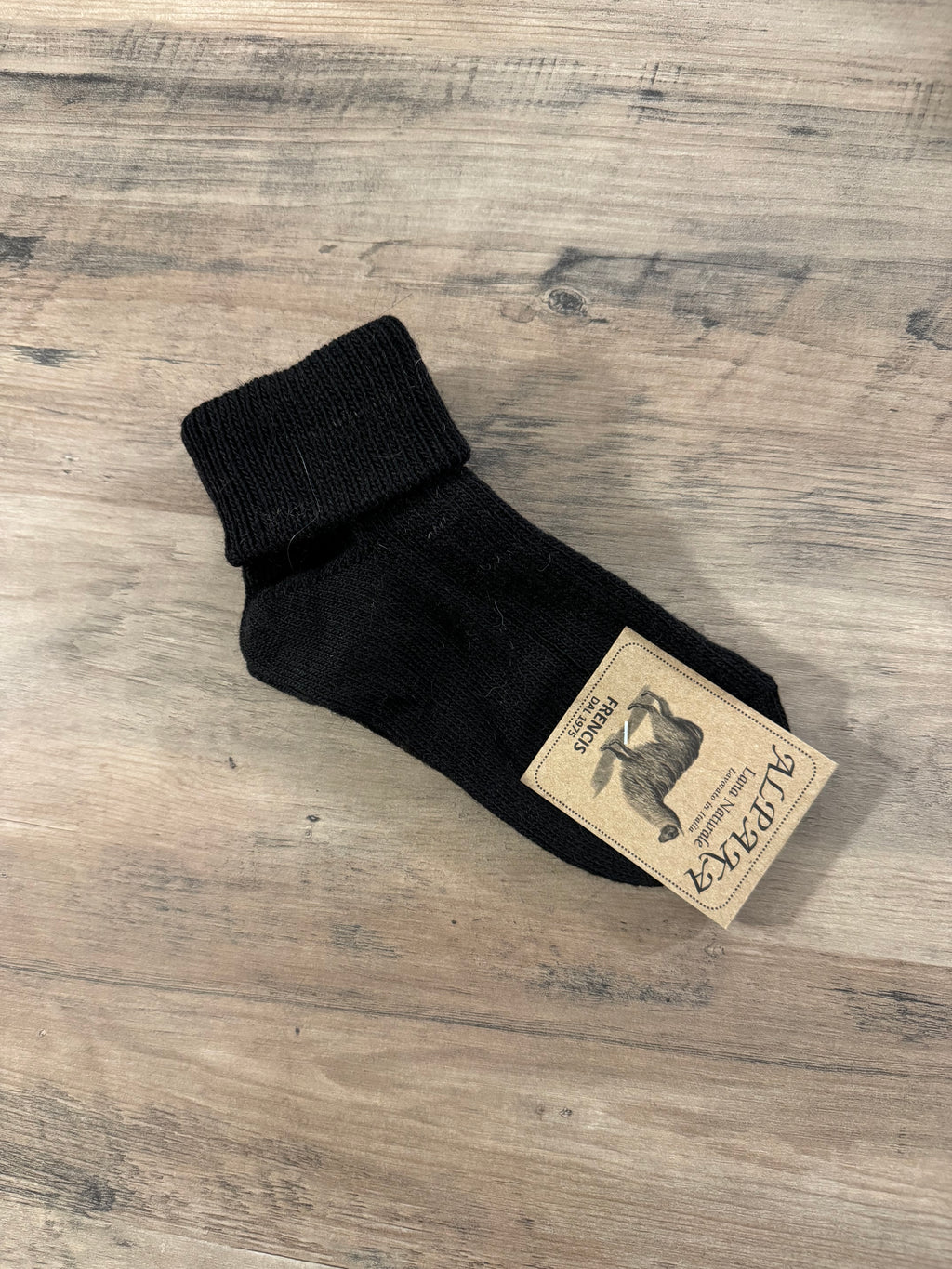 Calzino alpaka con risvolto