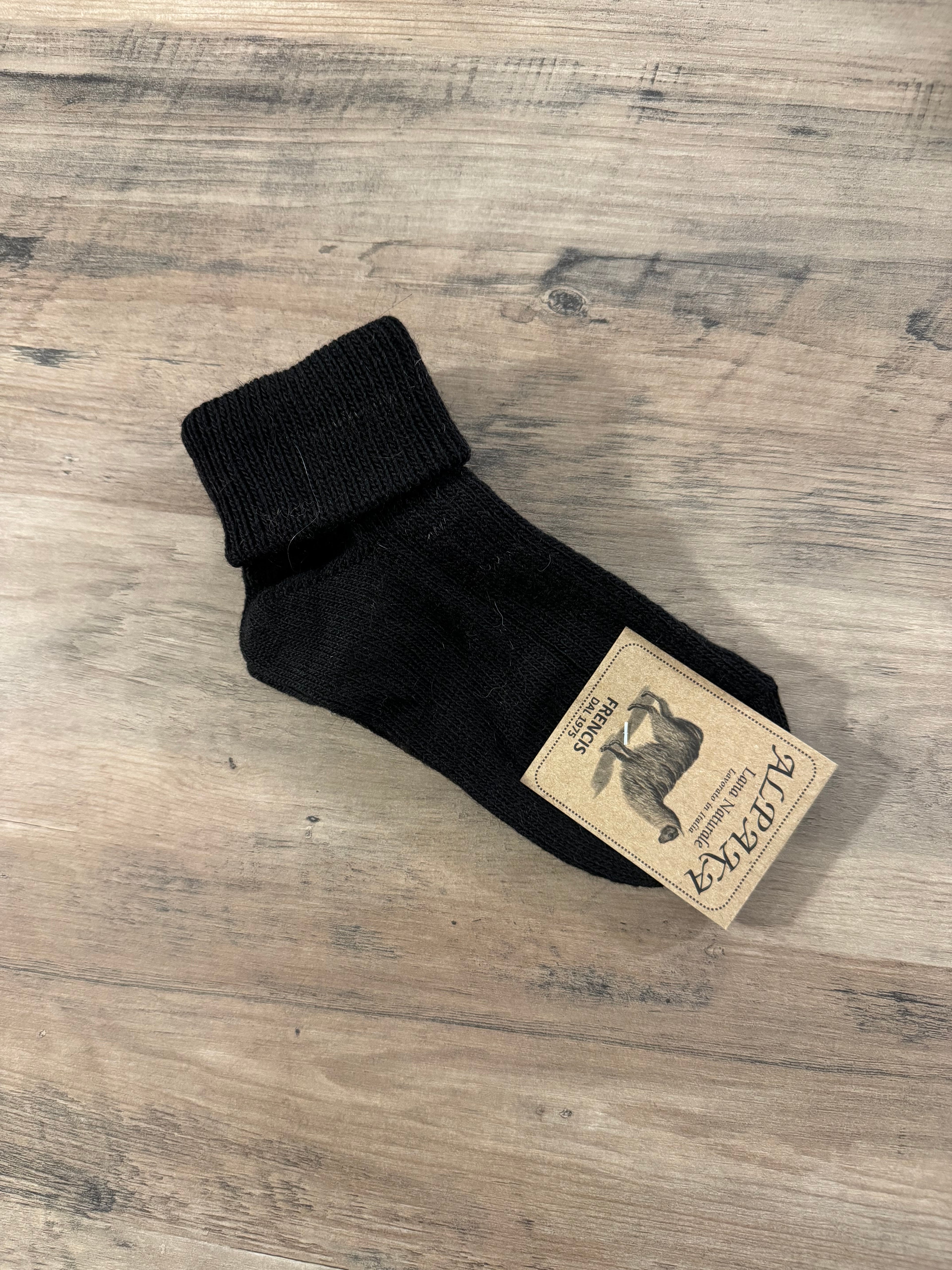 Calzino alpaka con risvolto