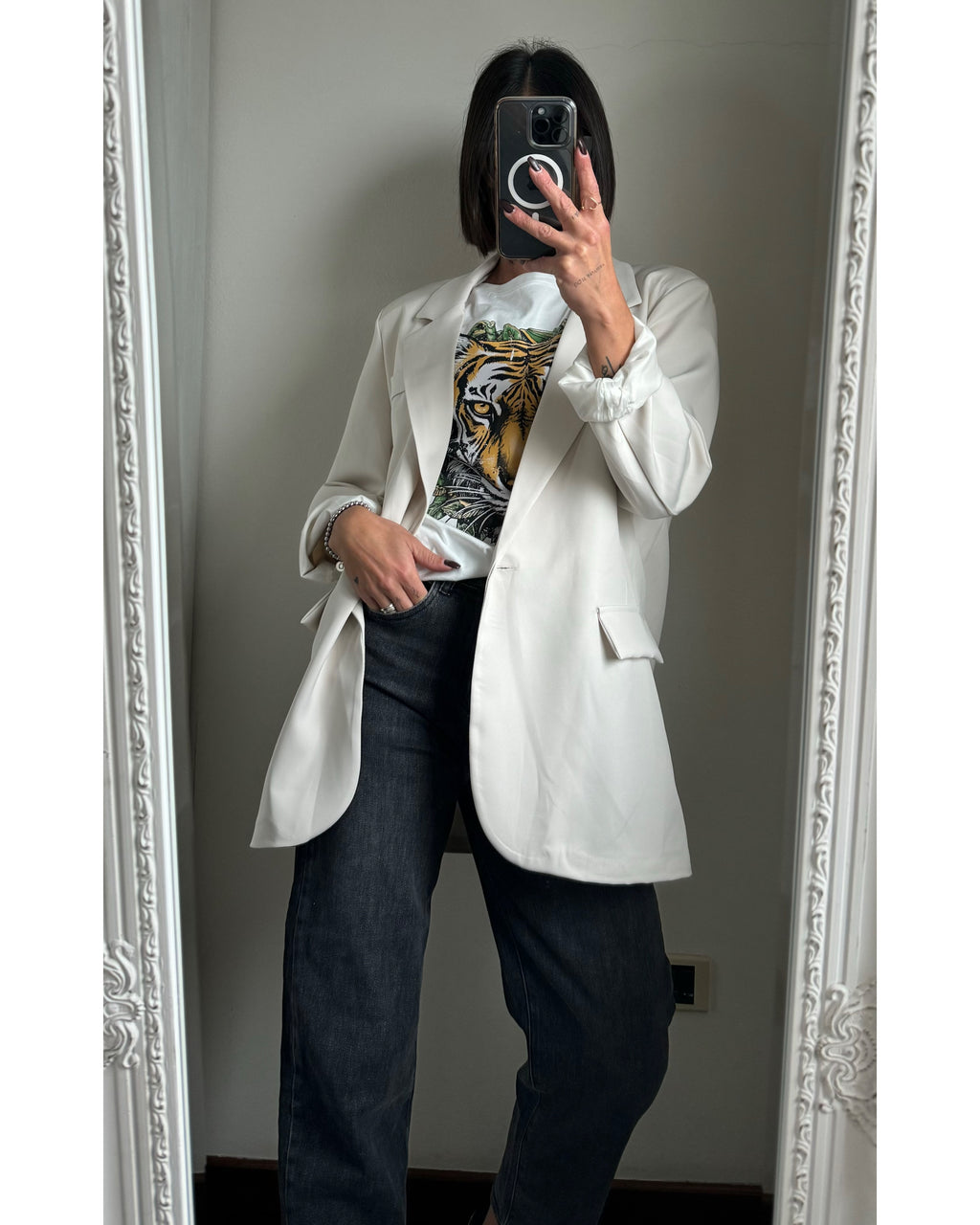 Blazer oversize cream