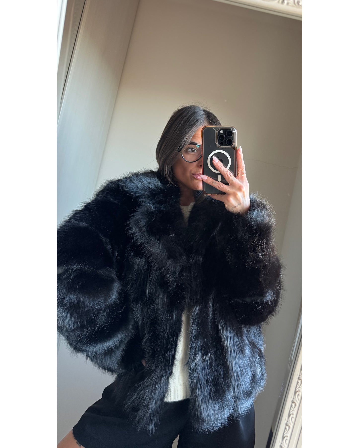 Giacca in eco pelliccia