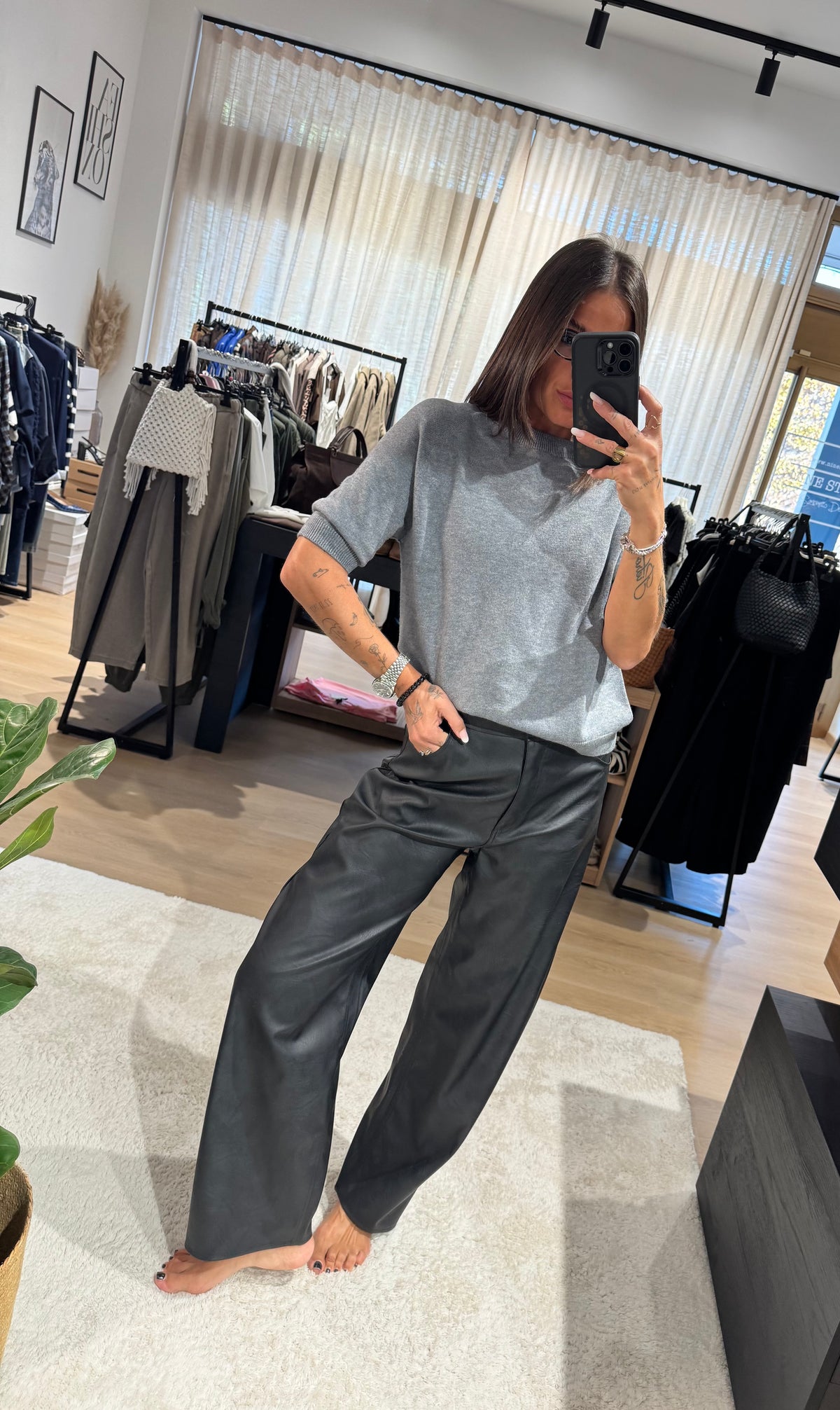 Pantalone ecopelle barrel YOU DECIDE
