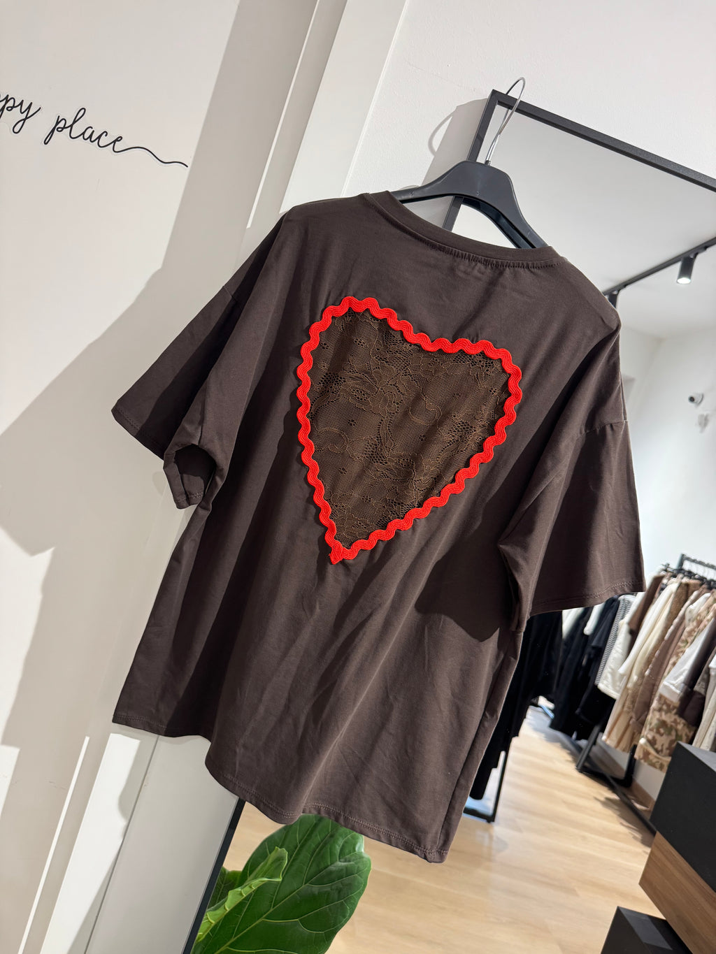 T-shirt cuore pizzo