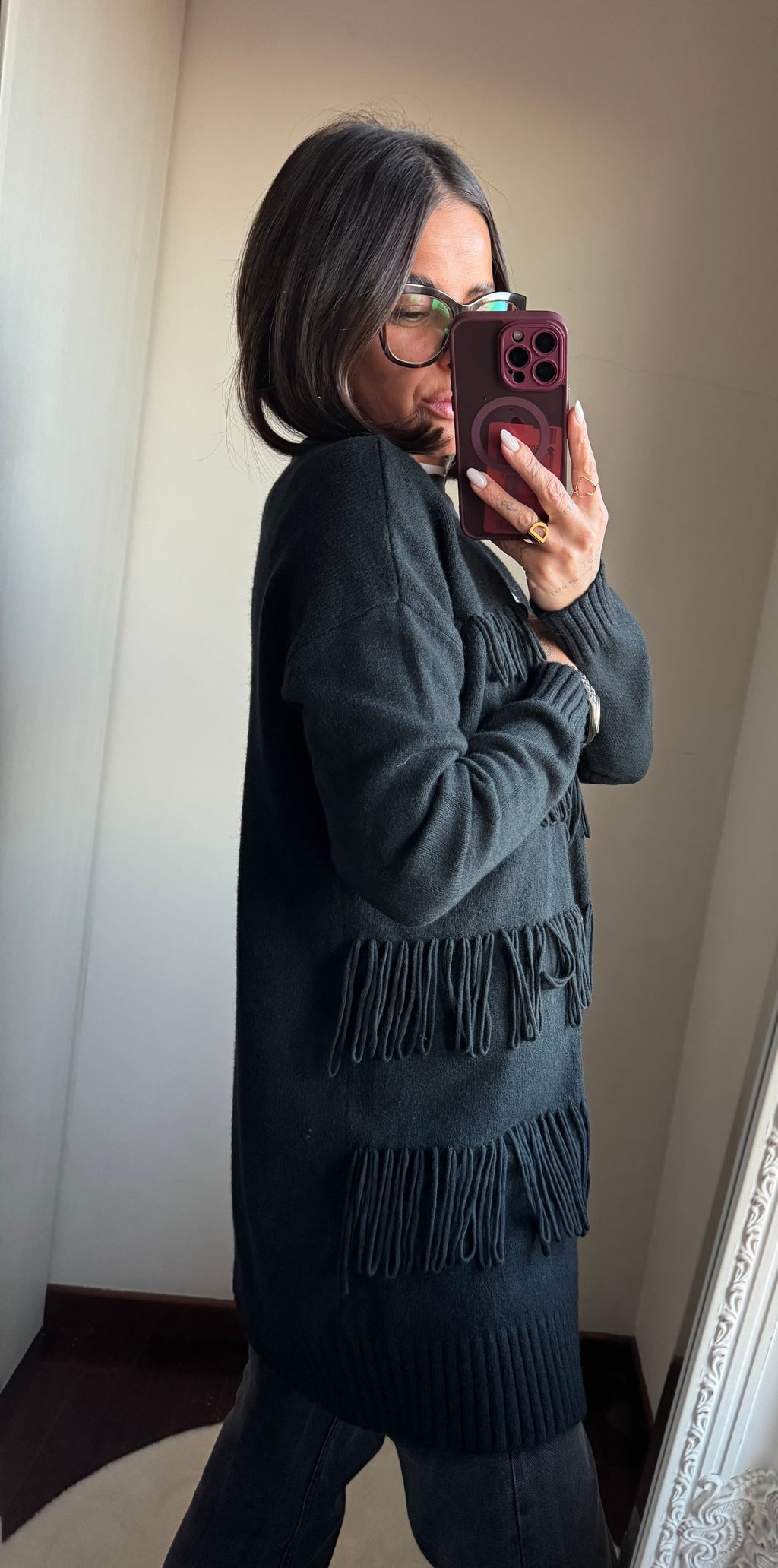Cardigan frange