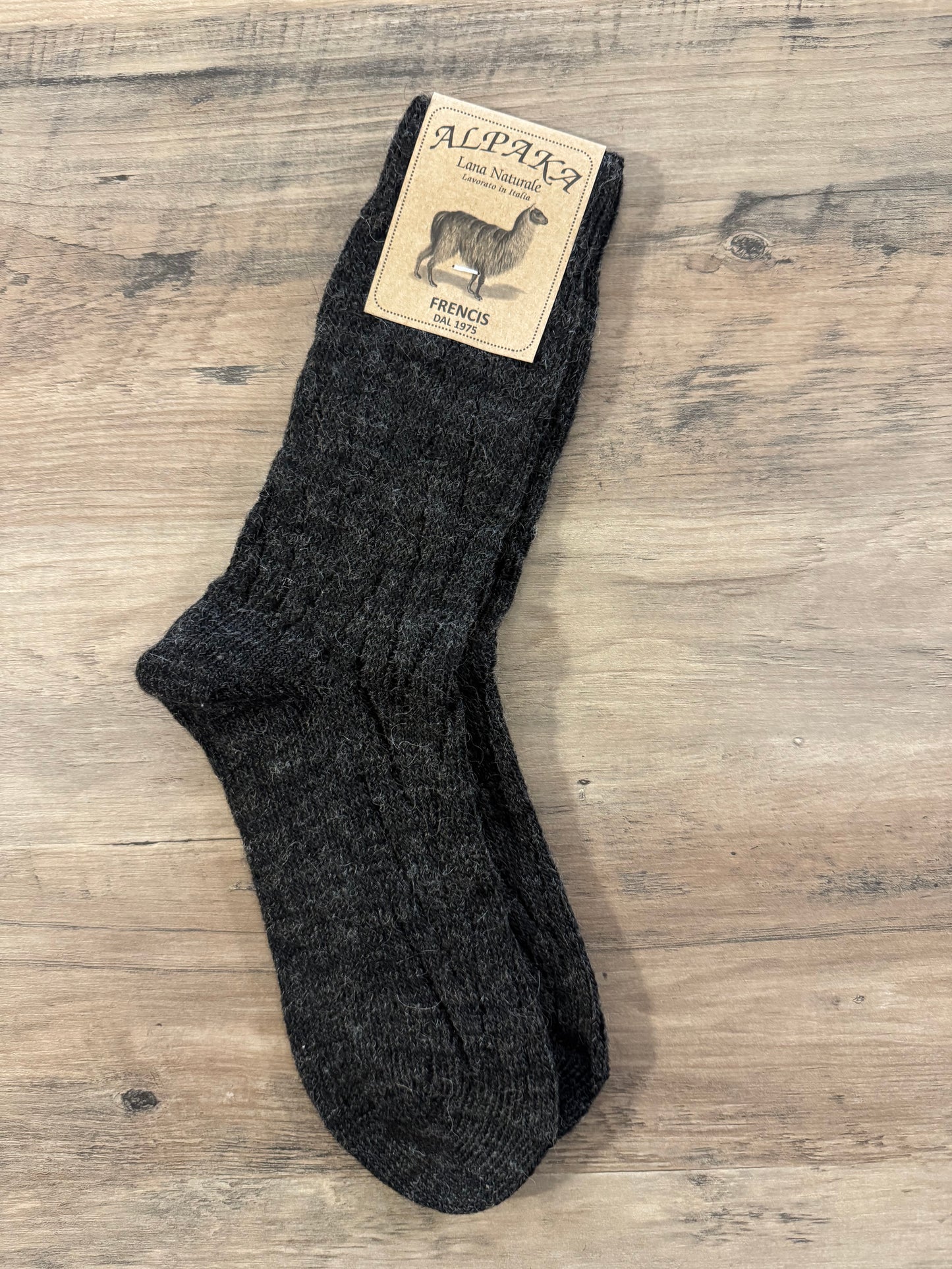 Calzino alpaka intrecciato