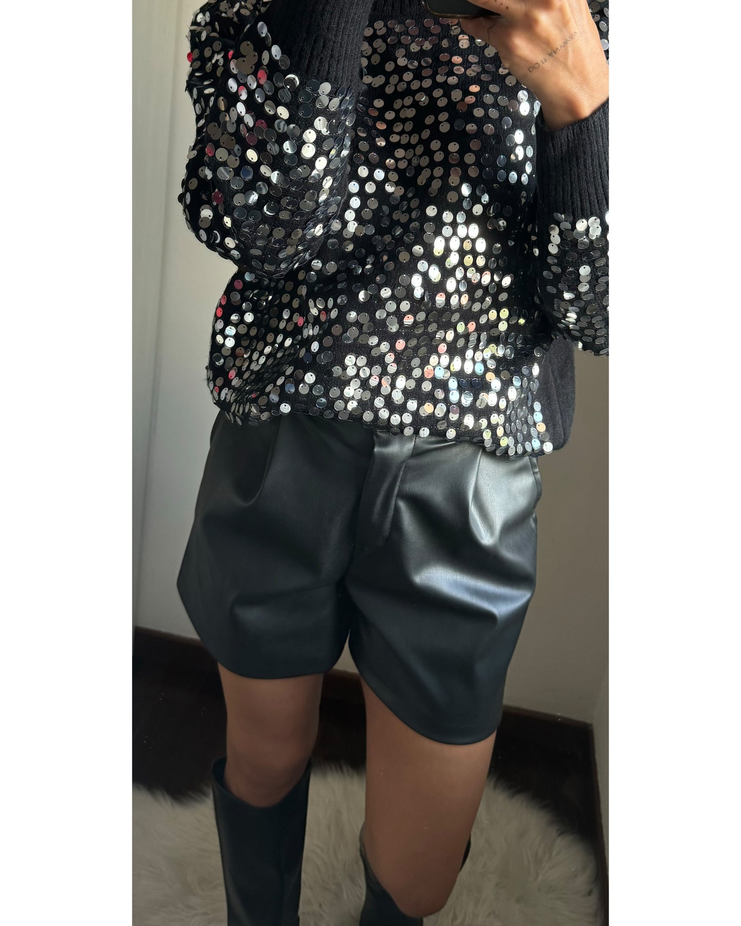 Shorts ecopelle