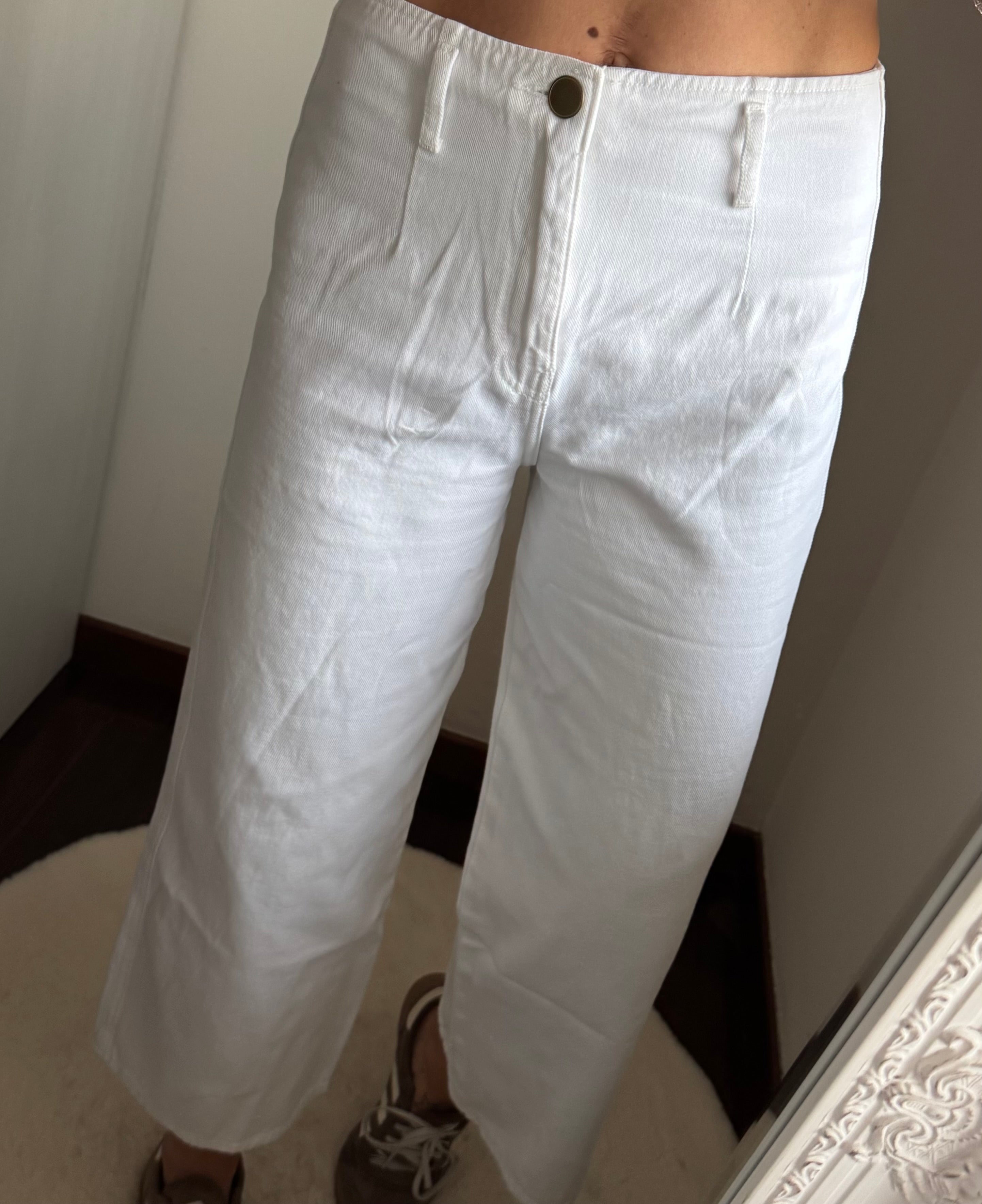 Jeans CROPPED WIDE bianco