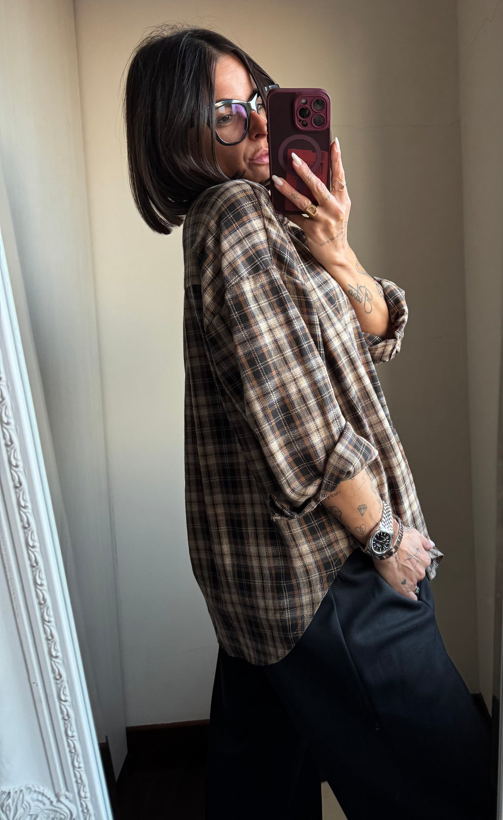 Camicia check cotone