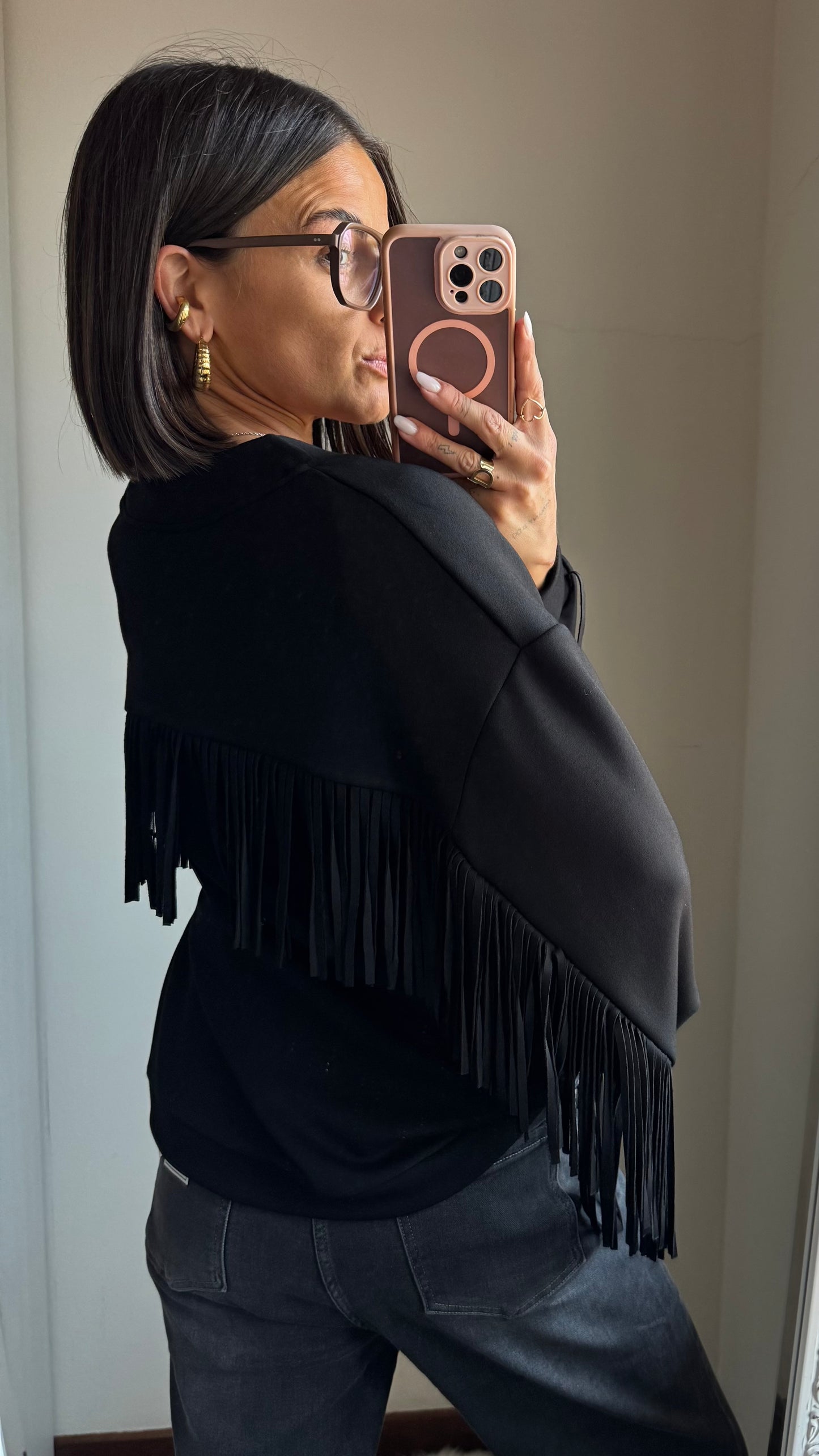 Cardigan frange Lumina