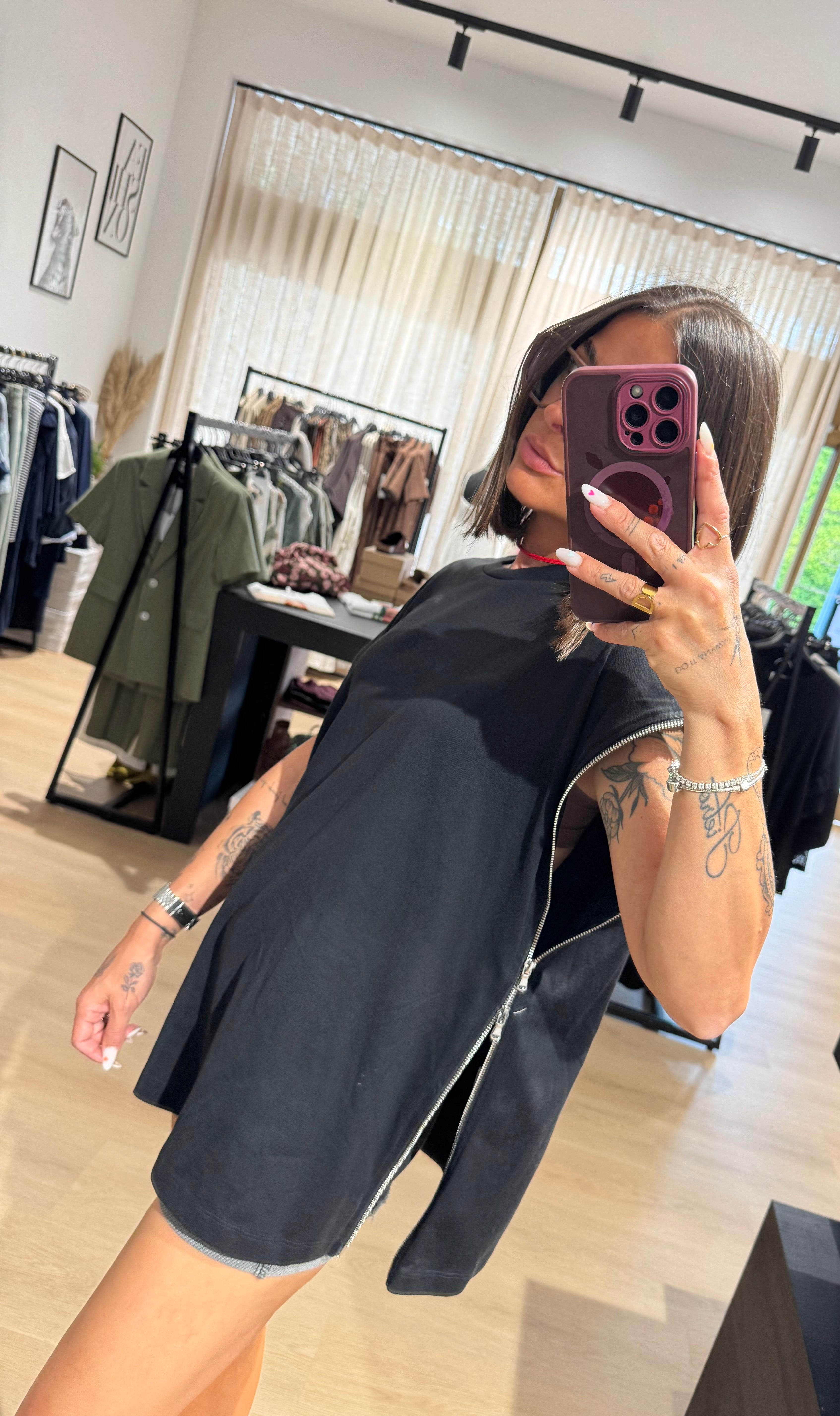 T-shirt zip Lumina