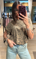T-shirt macula con volant