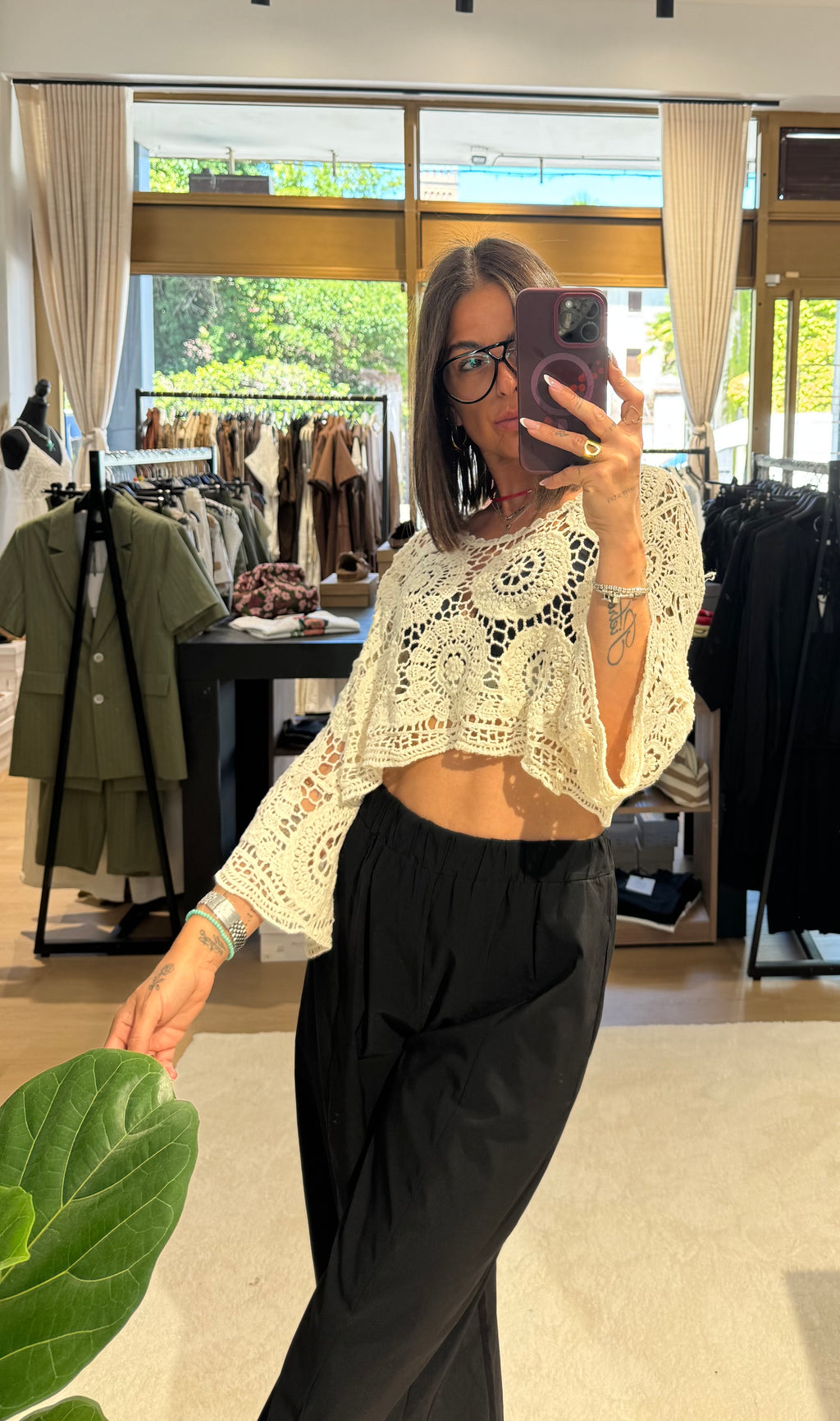 Maglia in crochet crop