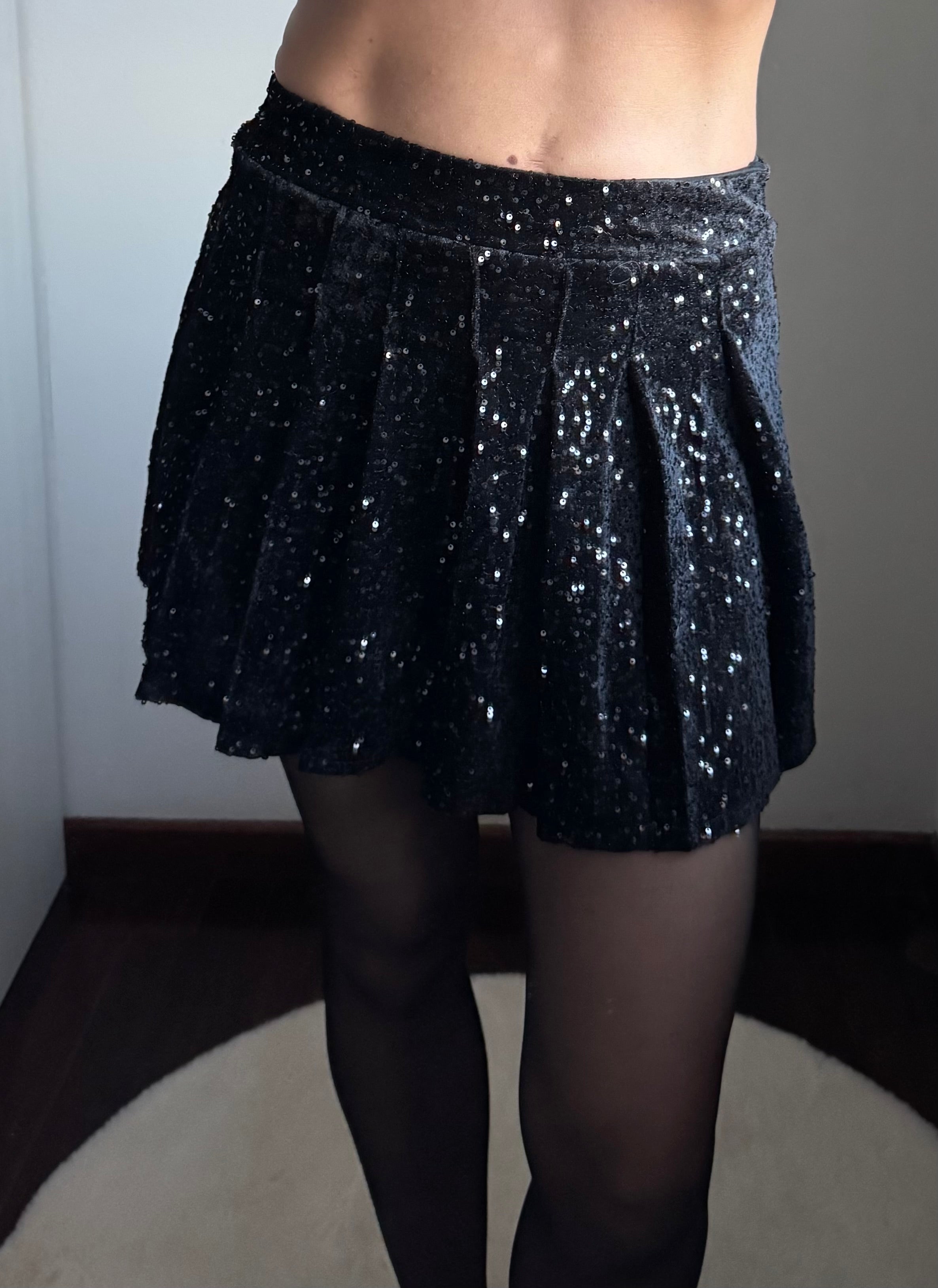 Gonna balze con paillettes