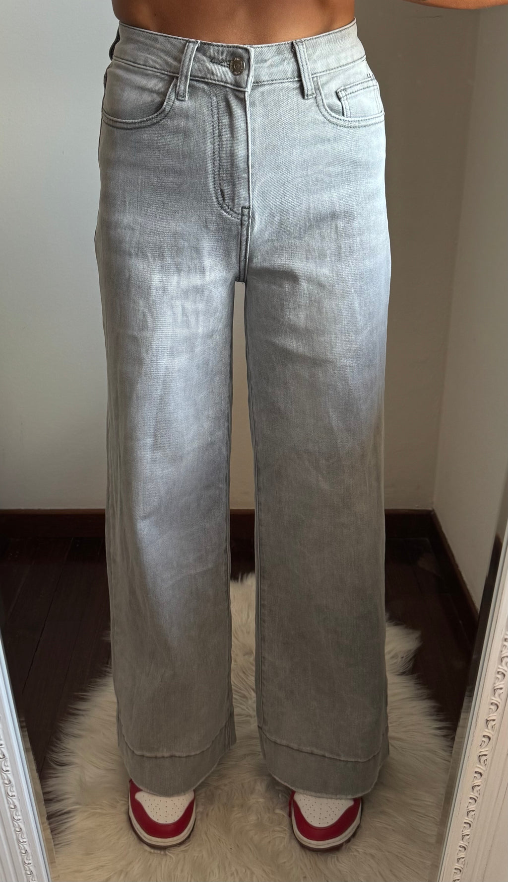 Jeans wide leg grey