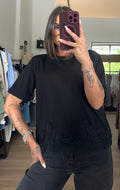 T-shirt a scatola con pizzo