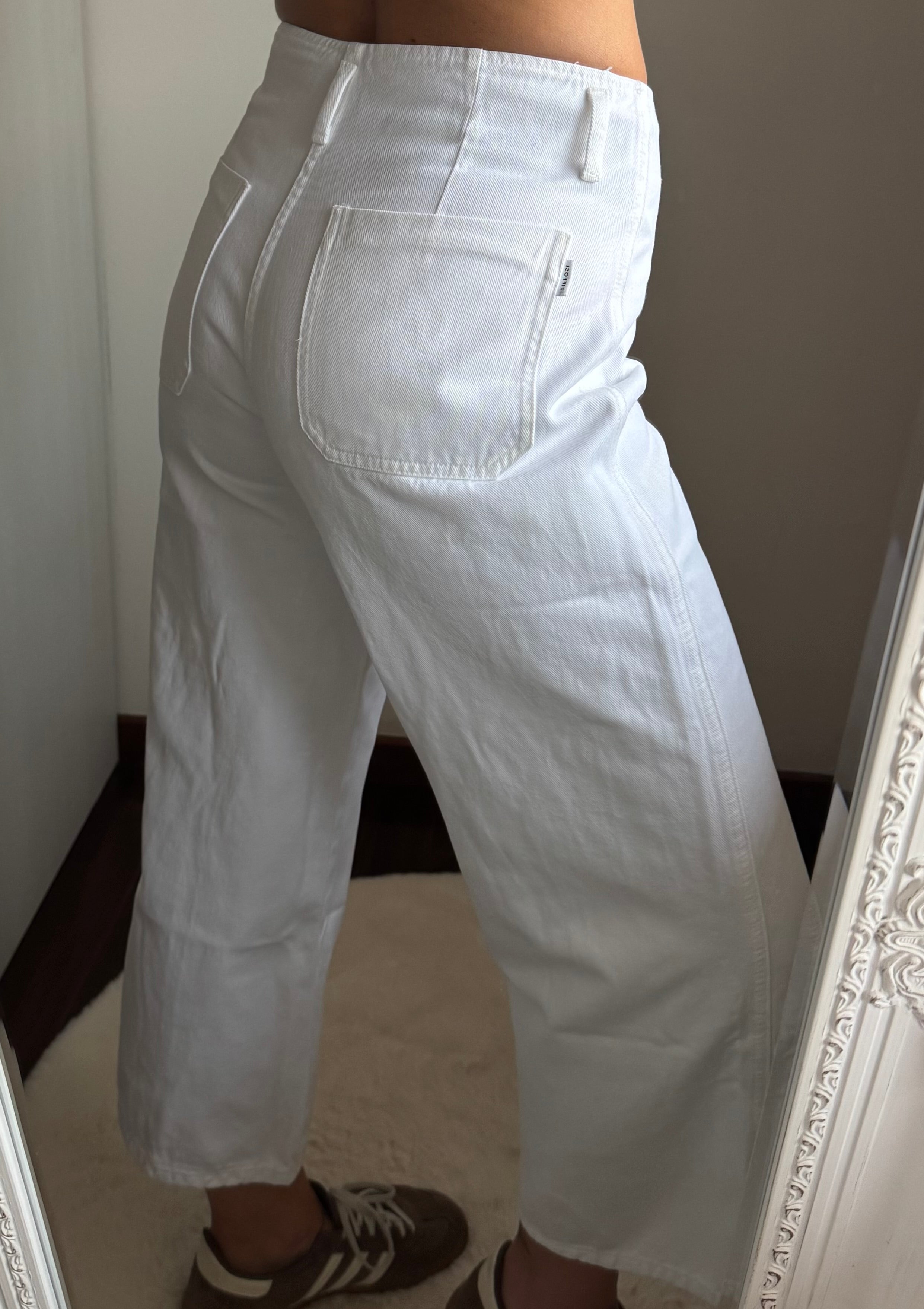 Jeans CROPPED WIDE bianco